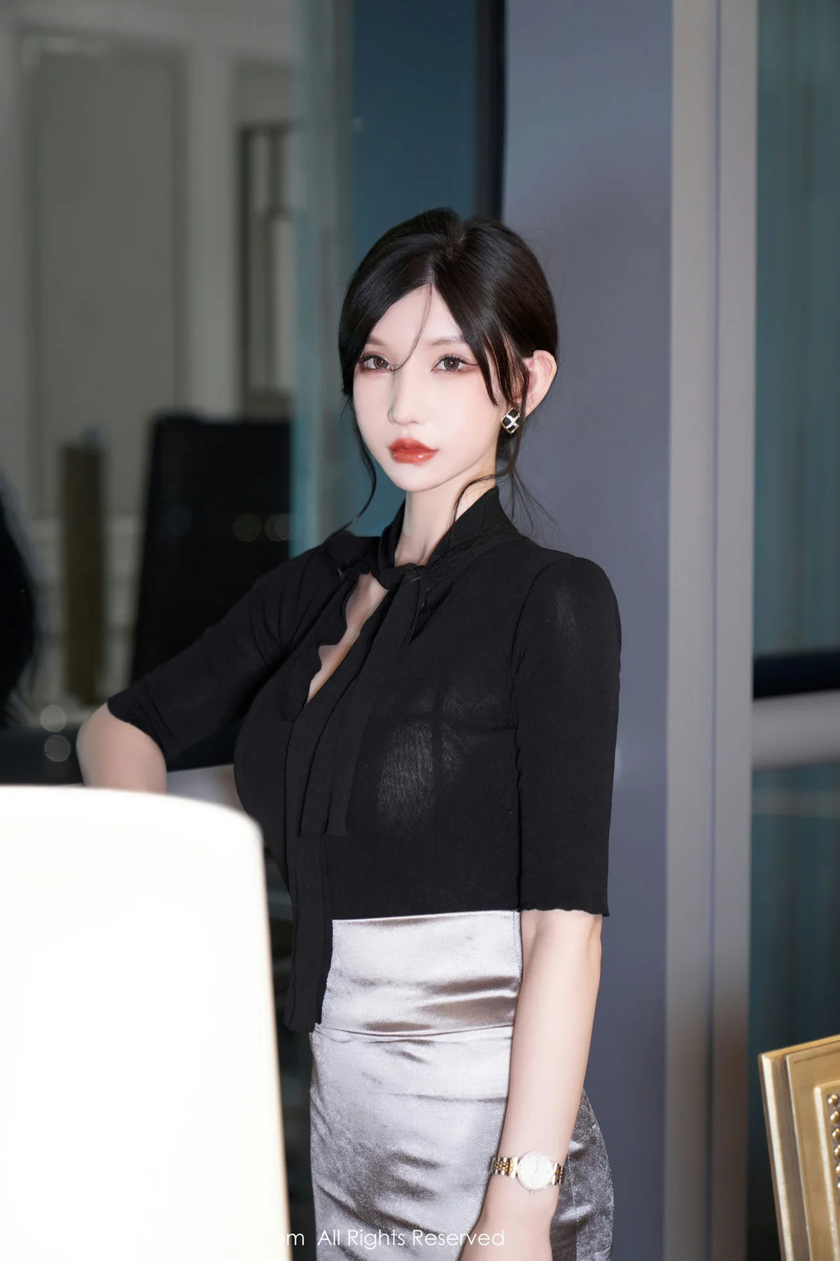 XiuRen 秀人 No.5777 周于希Sally 轻透内衣魅惑黑丝成都-珠海心愿旅拍111 - 9