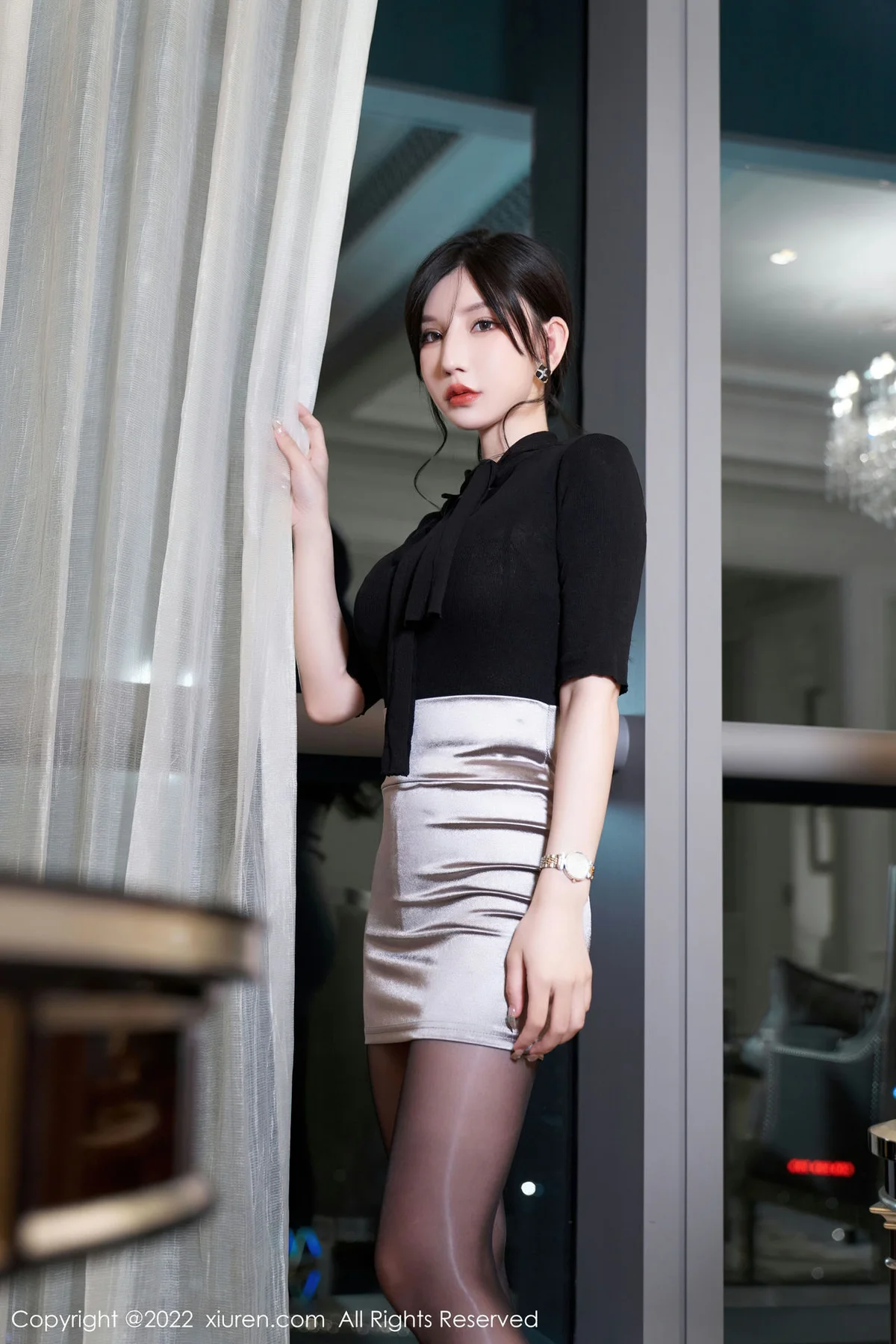 XiuRen 秀人 No.5777 周于希Sally 轻透内衣魅惑黑丝成都-珠海心愿旅拍111 - 2