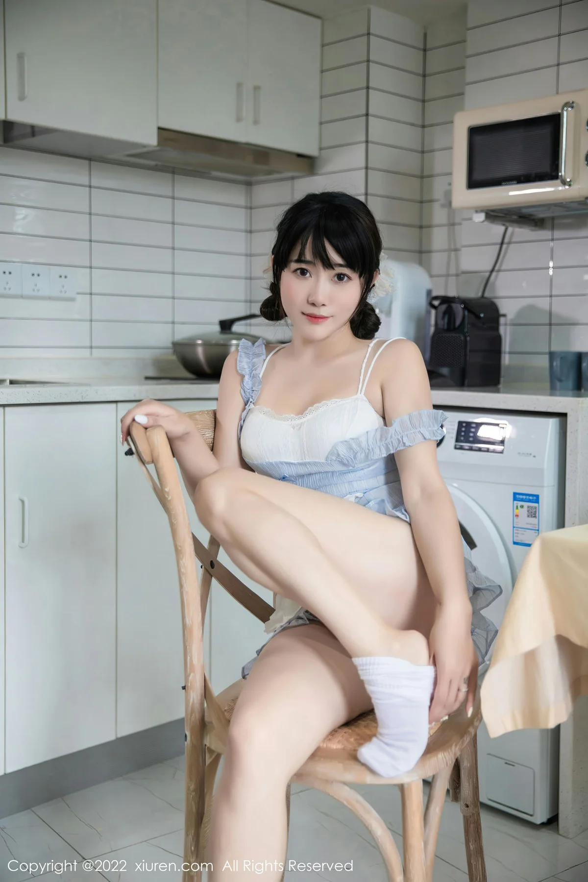 XiuRen 秀人 No.5834 严利娅Yuliya 浅蓝色女仆性感写真 - 10