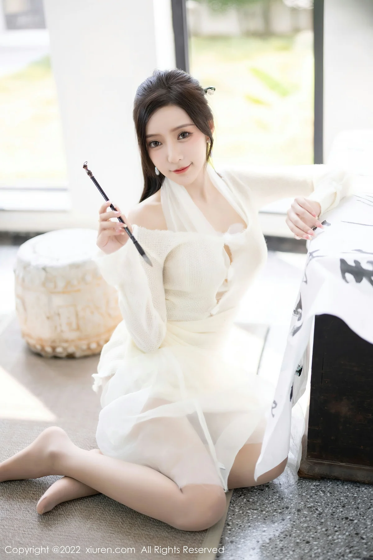 XiuRen 秀人 No.5846 王馨瑶yanni 性感白色连衣长裙性感写真22 - 7