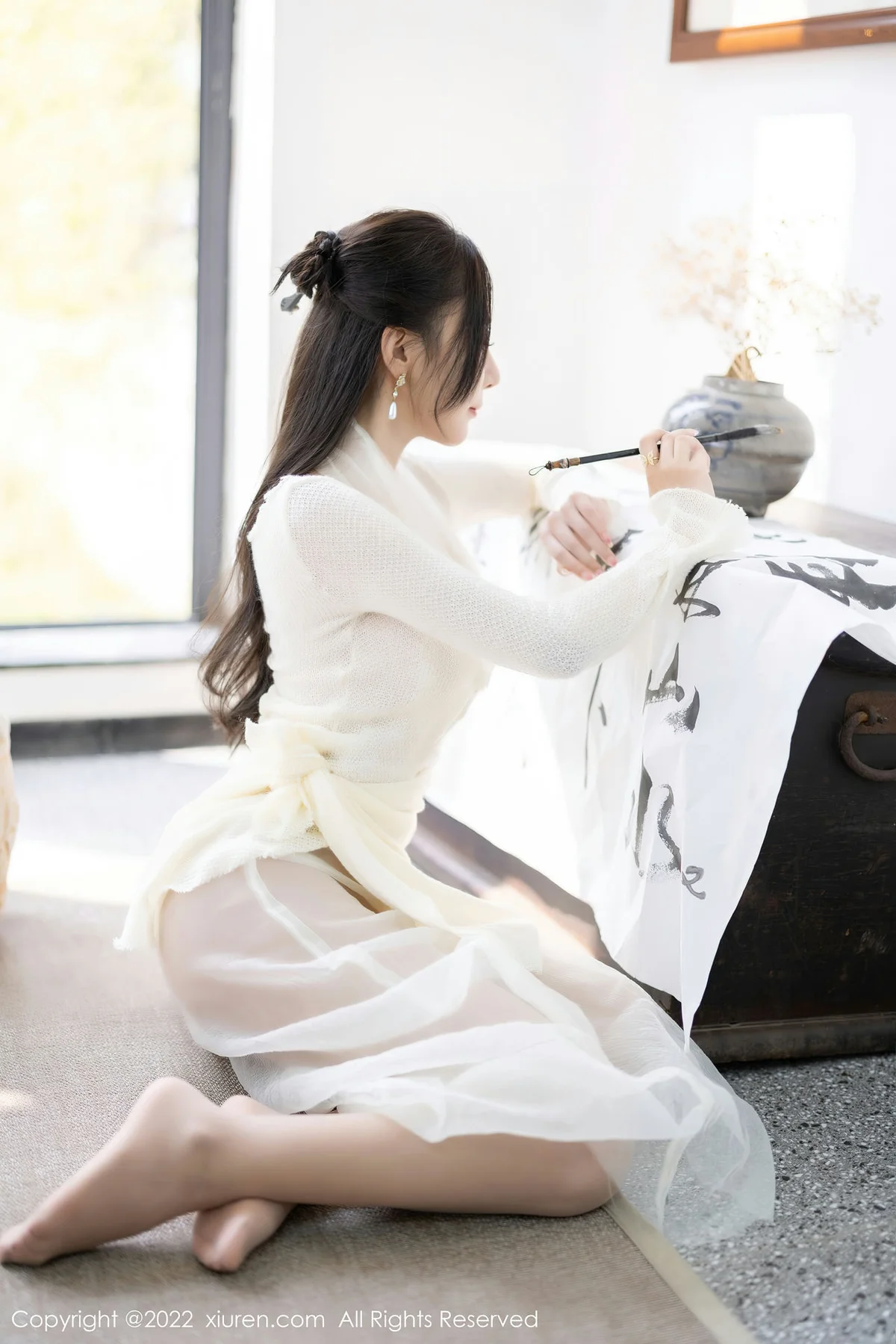 XiuRen 秀人 No.5846 王馨瑶yanni 性感白色连衣长裙性感写真22 - 9