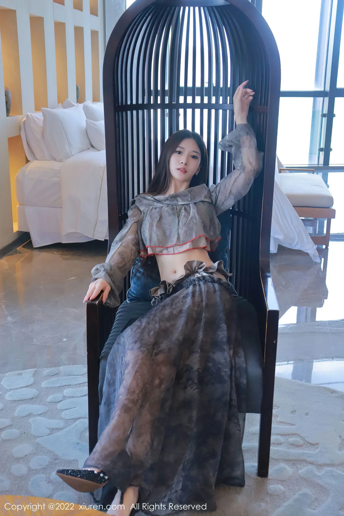 XiuRen 秀人 No.5857 hebe韩心雨 香格里拉旅拍写真 - 5