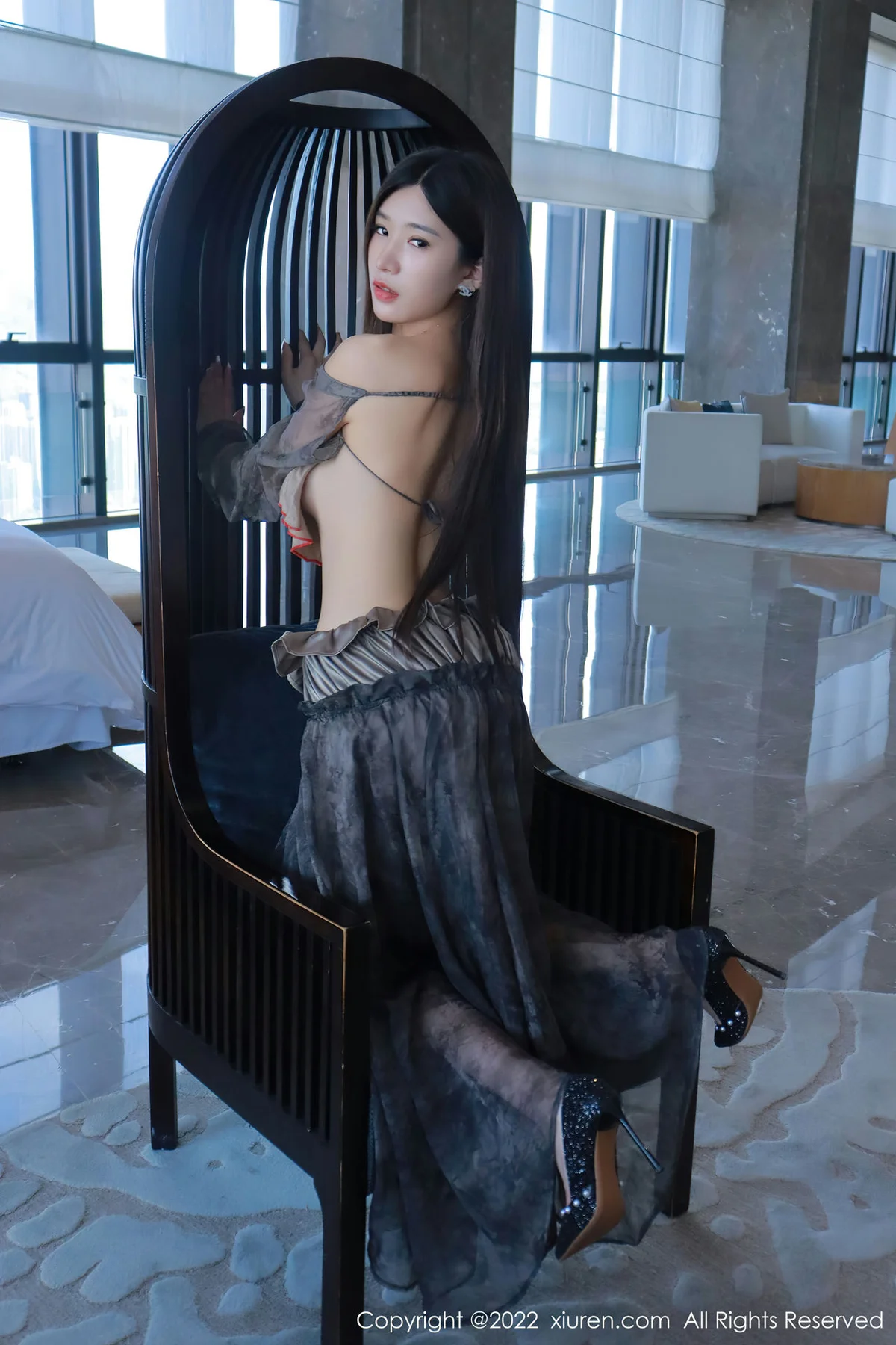 XiuRen 秀人 No.5857 hebe韩心雨 香格里拉旅拍写真 - 9