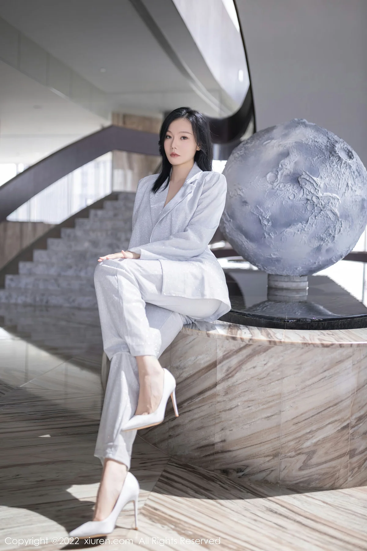 XiuRen 秀人 No.5859 安然anran 银色内衣北京旅拍写真 - 5