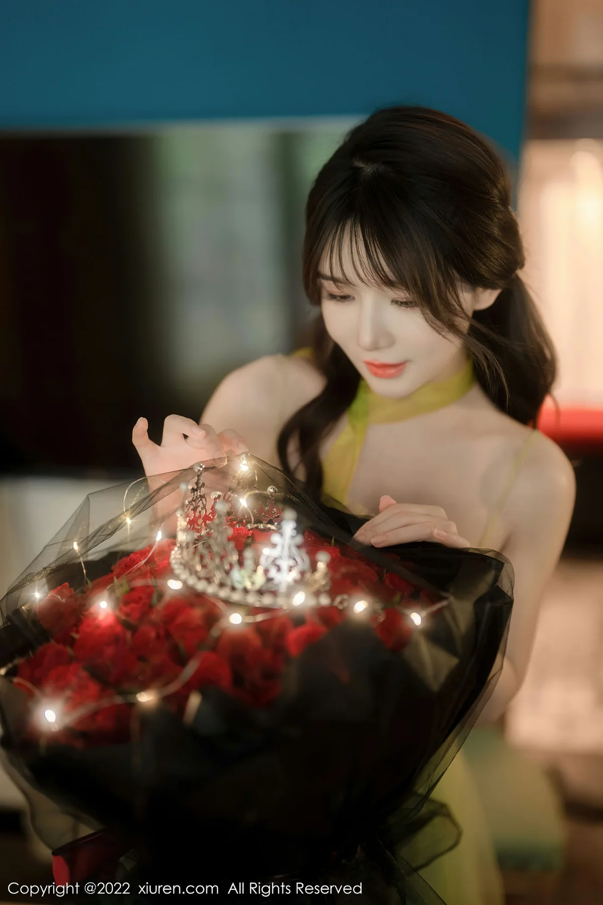 XiuRen 秀人 No.5875 婠婠么 淡绿色连衣长裙性感写真222 - 8