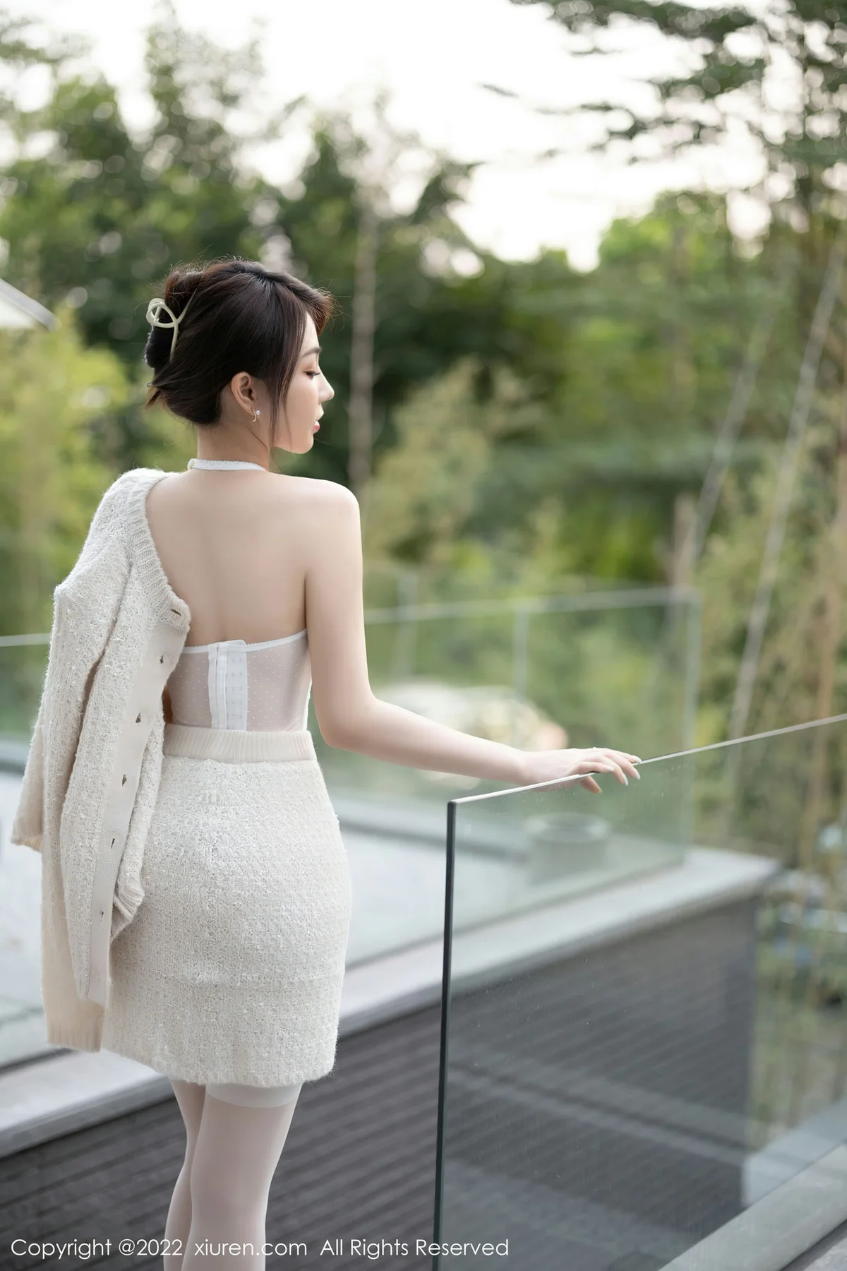 XiuRen 秀人 No.5880 徐莉芝Booty 白色蕾丝内衣性感写真 - 7