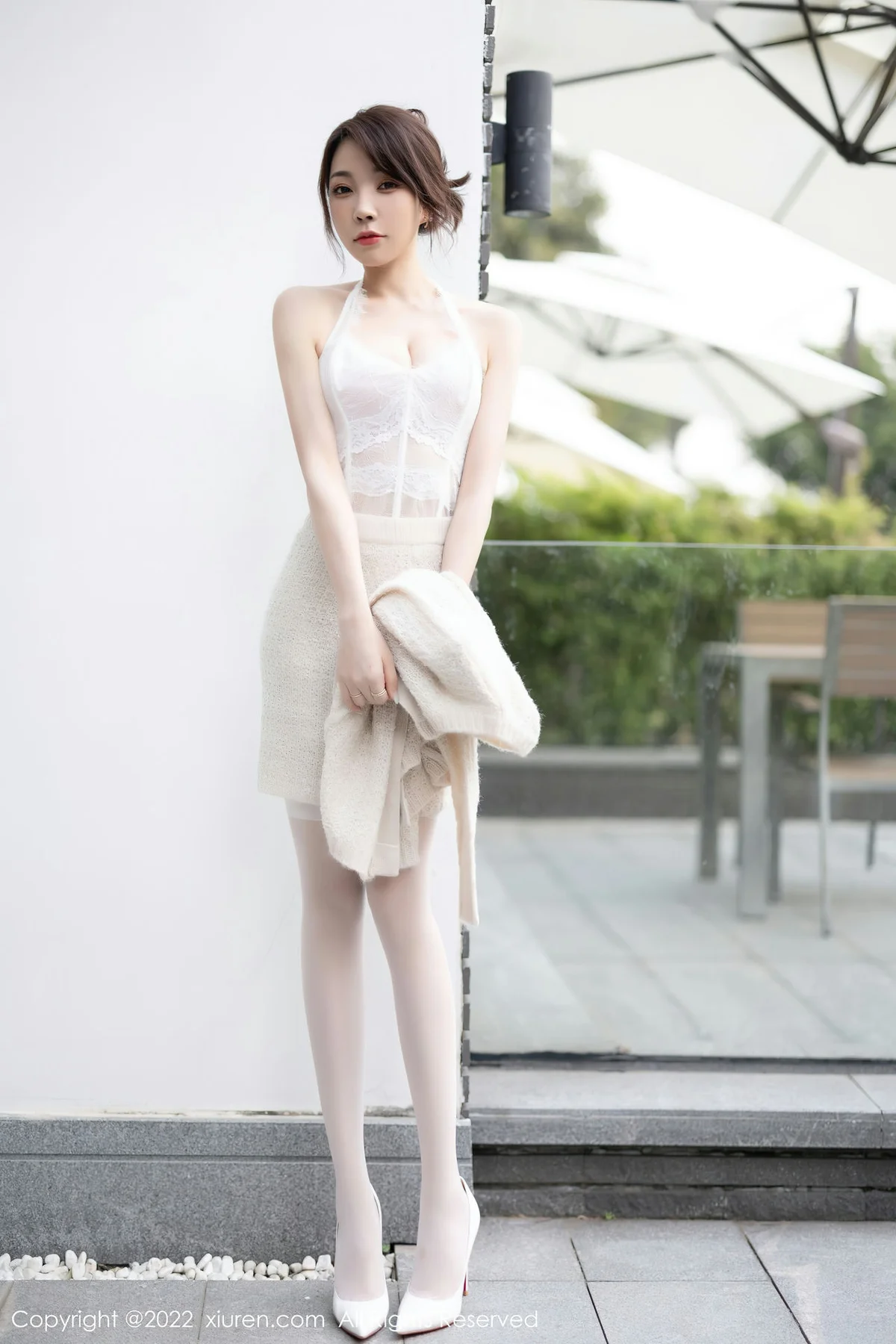 XiuRen 秀人 No.5880 徐莉芝Booty 白色蕾丝内衣性感写真 - 9