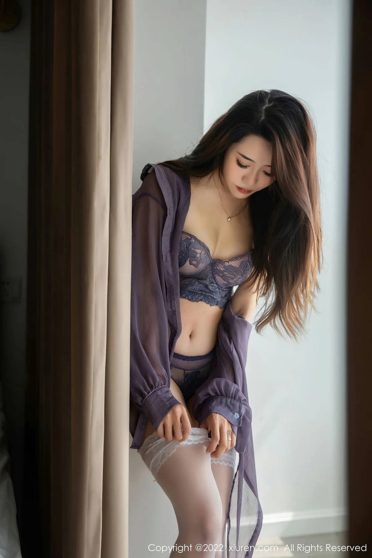 XiuRen 秀人 No.5884 严利娅 妩媚紫色 - 2