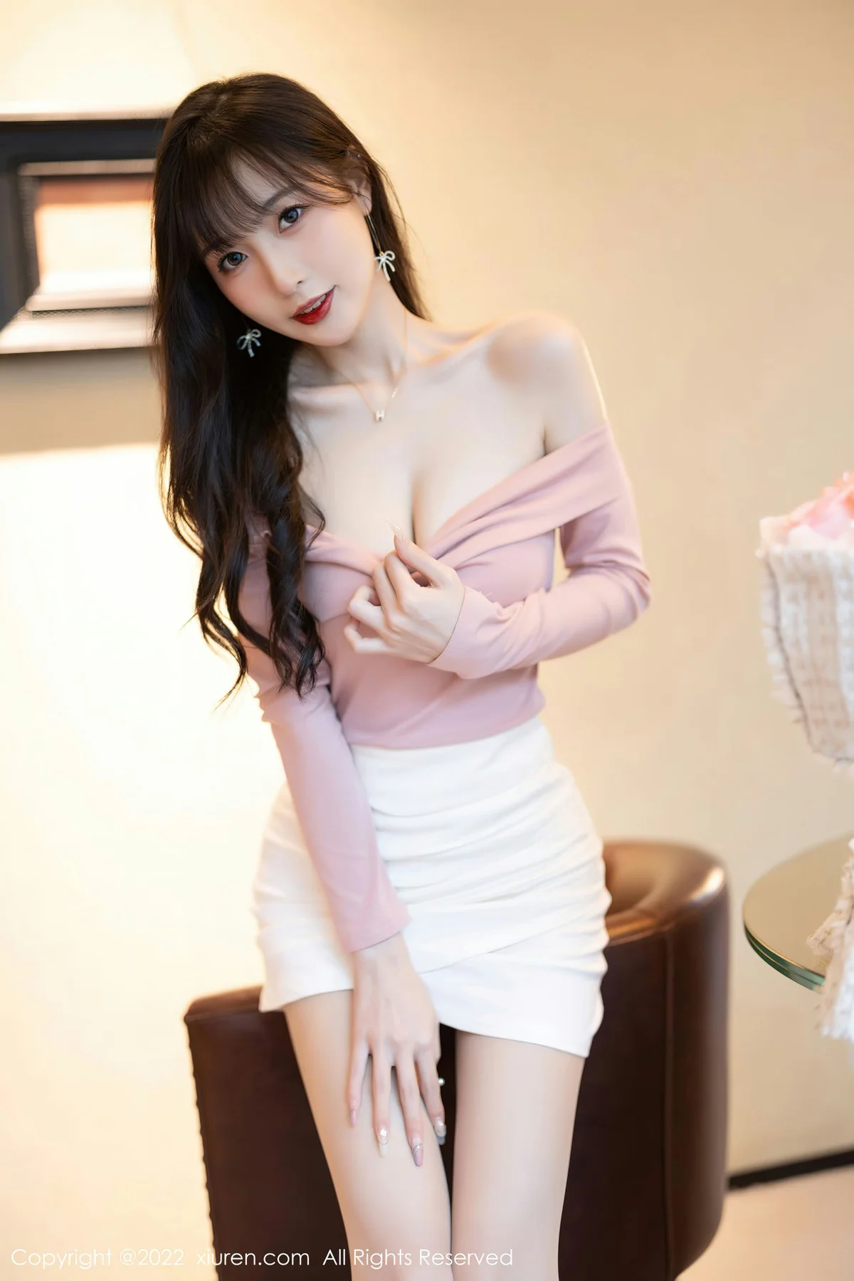 XiuRen 秀人 No.5934 林星阑 粉白色蕾丝内衣性感写真 - 8