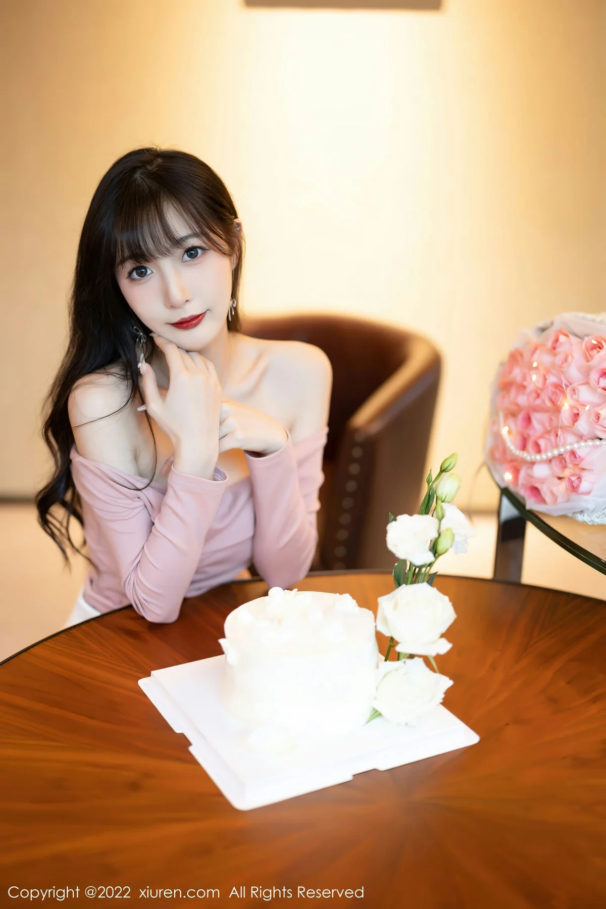 XiuRen 秀人 No.5934 林星阑 粉白色蕾丝内衣性感写真 - 7