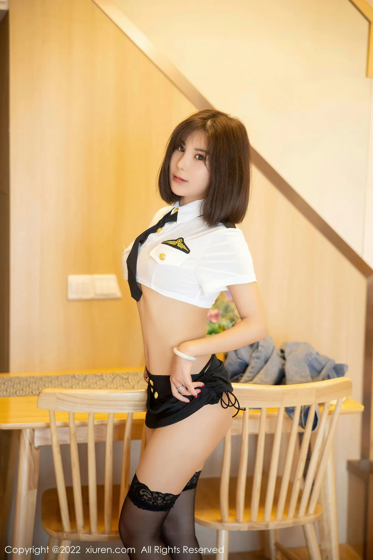 XiuRen 秀人 No.6000 徐甜心 新人首套制服诱惑系列写真 - 3