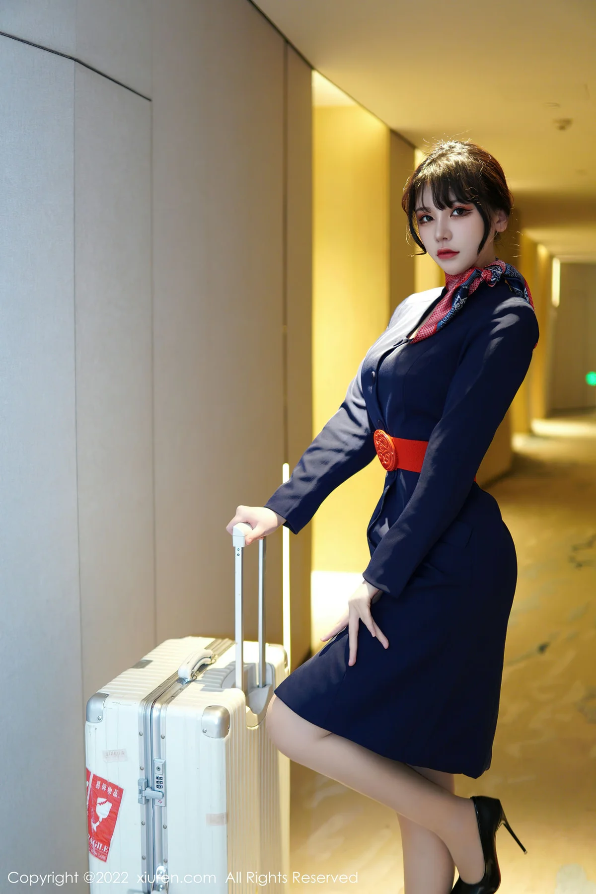 XiuRen 秀人 No.6048 桃桃子 空姐制服新人第二套写真 - 3