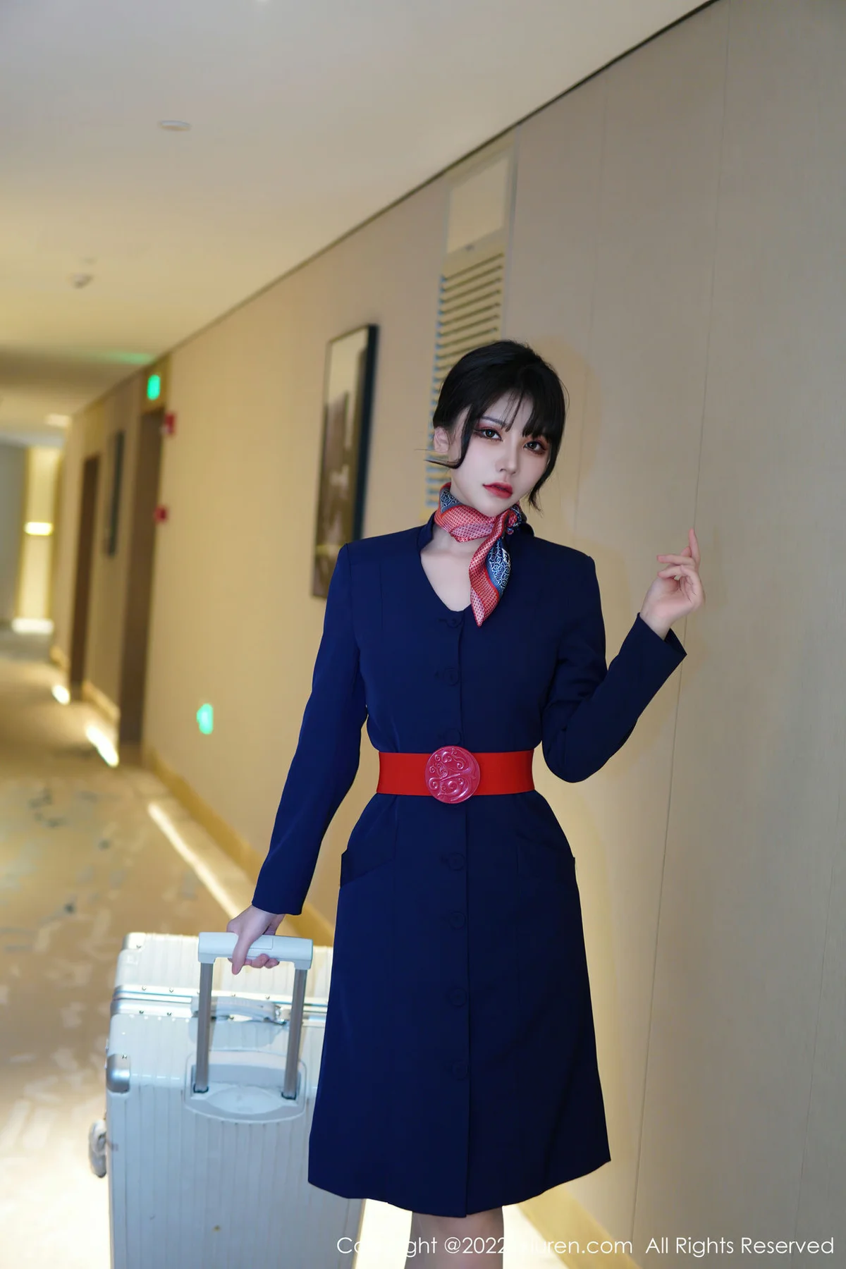 XiuRen 秀人 No.6048 桃桃子 空姐制服新人第二套写真 - 4