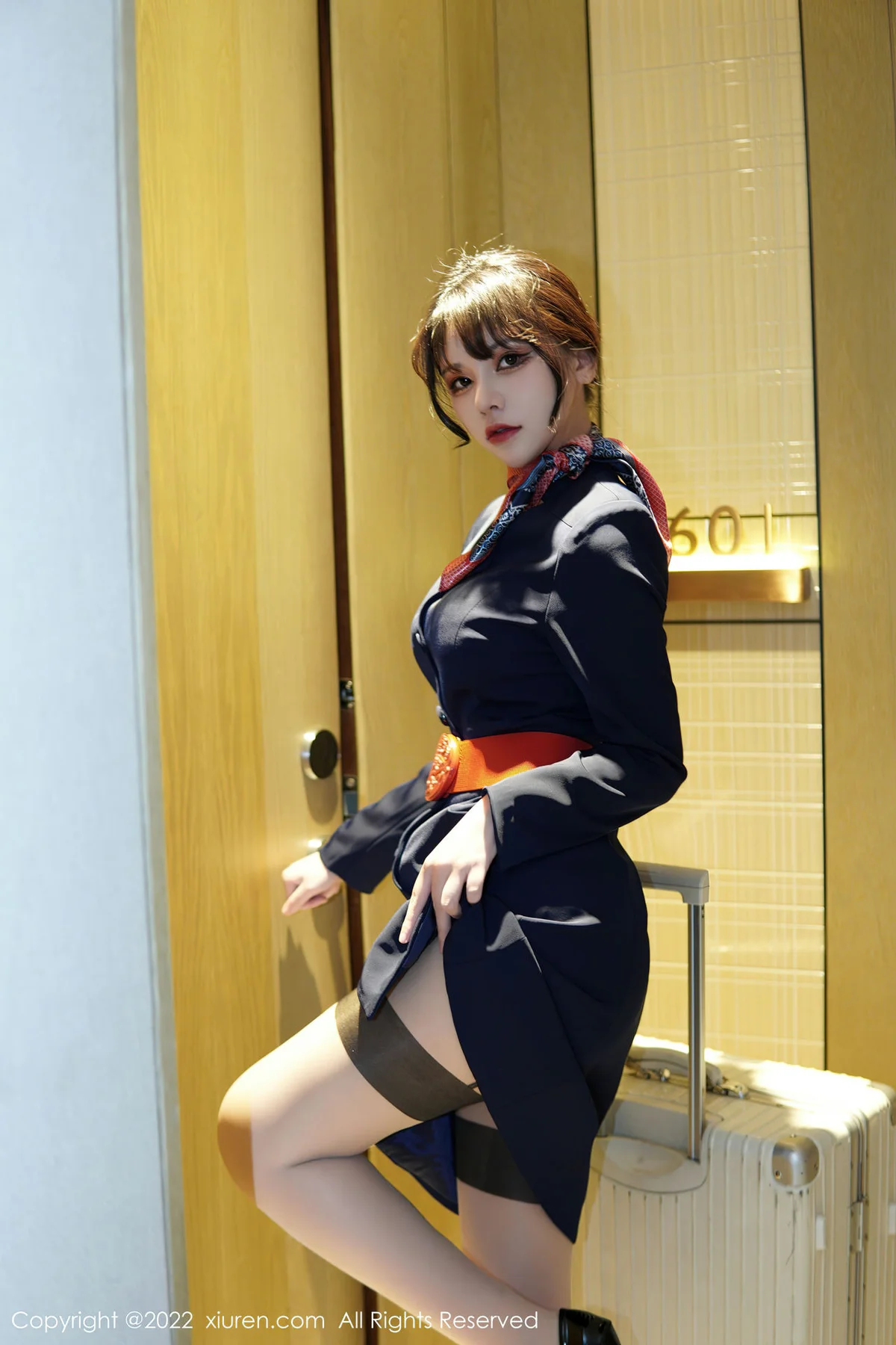 XiuRen 秀人 No.6048 桃桃子 空姐制服新人第二套写真 - 10
