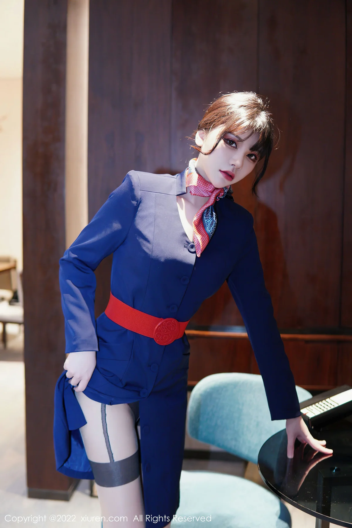 XiuRen 秀人 No.6048 桃桃子 空姐制服新人第二套写真 - 7