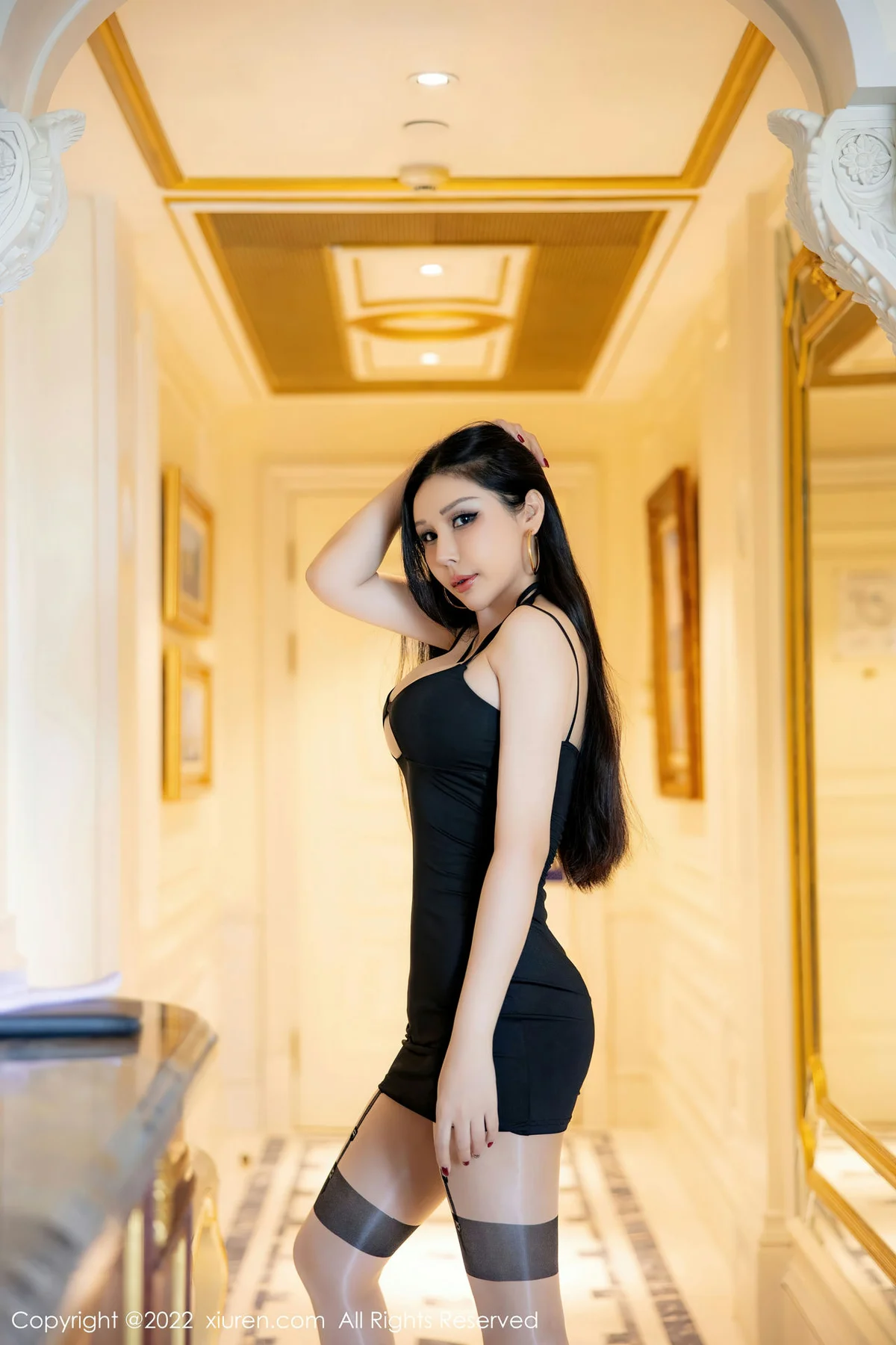 XiuRen 秀人 No.6060 田冰冰 黑色情趣服饰写真 - 5