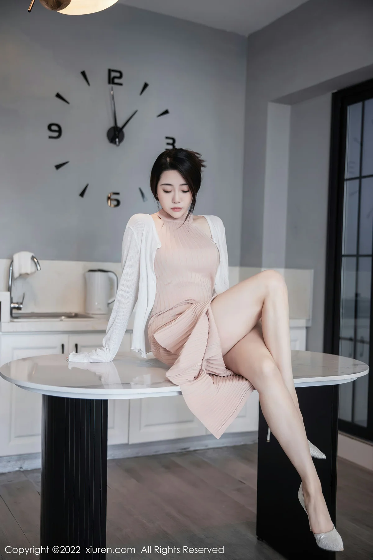 XiuRen 秀人 No.6066 严利娅Yuliya 粉色连衣长裙性感写真 - 8