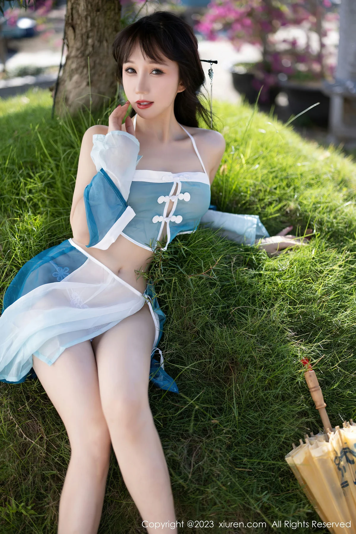 XiuRen 秀人 No.6076 波巧酱 轻透薄纱海南岛旅拍 - 9