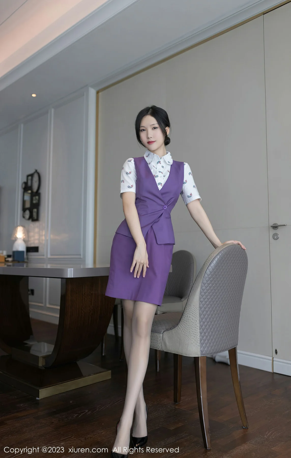 XiuRen 秀人 No.6084 利世 空姐制服性感写真 - 1