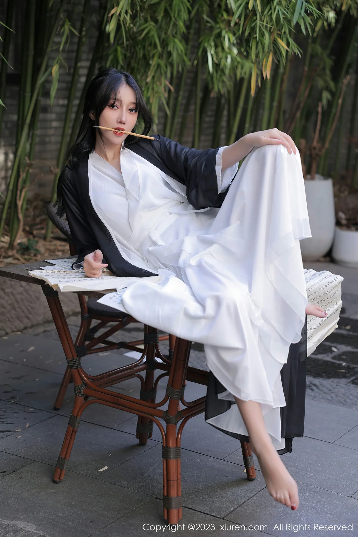 XiuRen 秀人 No.6094 玥儿玥er 白色古装服饰十月海南旅拍 - 9