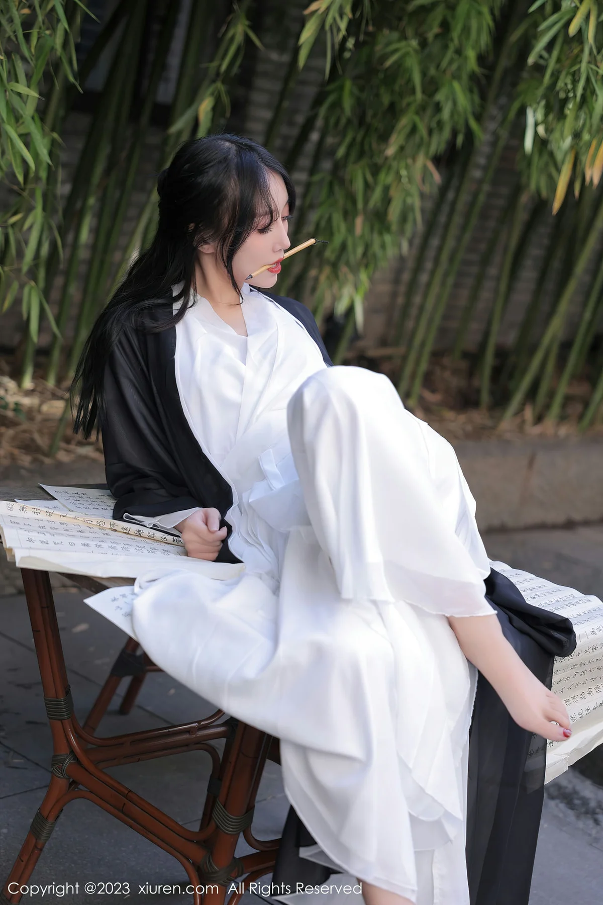 XiuRen 秀人 No.6094 玥儿玥er 白色古装服饰十月海南旅拍 - 10