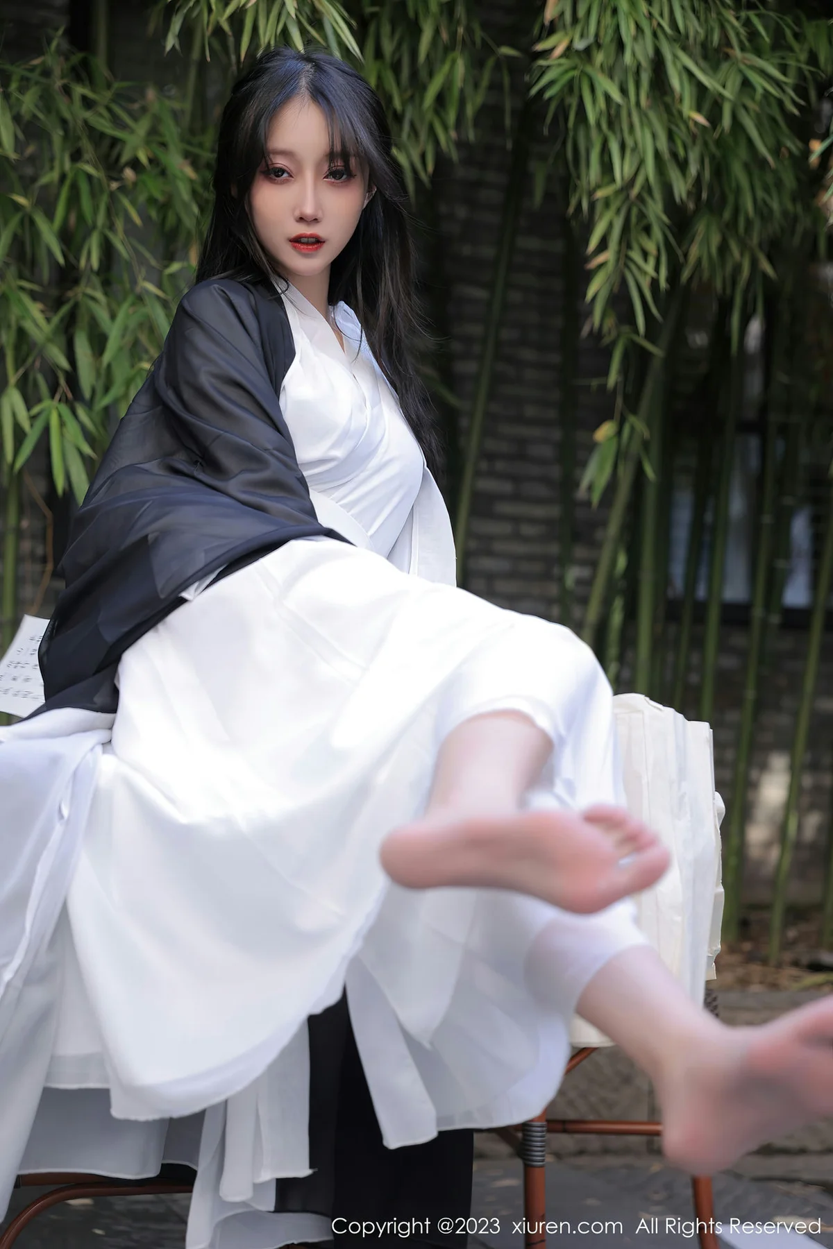 XiuRen 秀人 No.6094 玥儿玥er 白色古装服饰十月海南旅拍 - 6