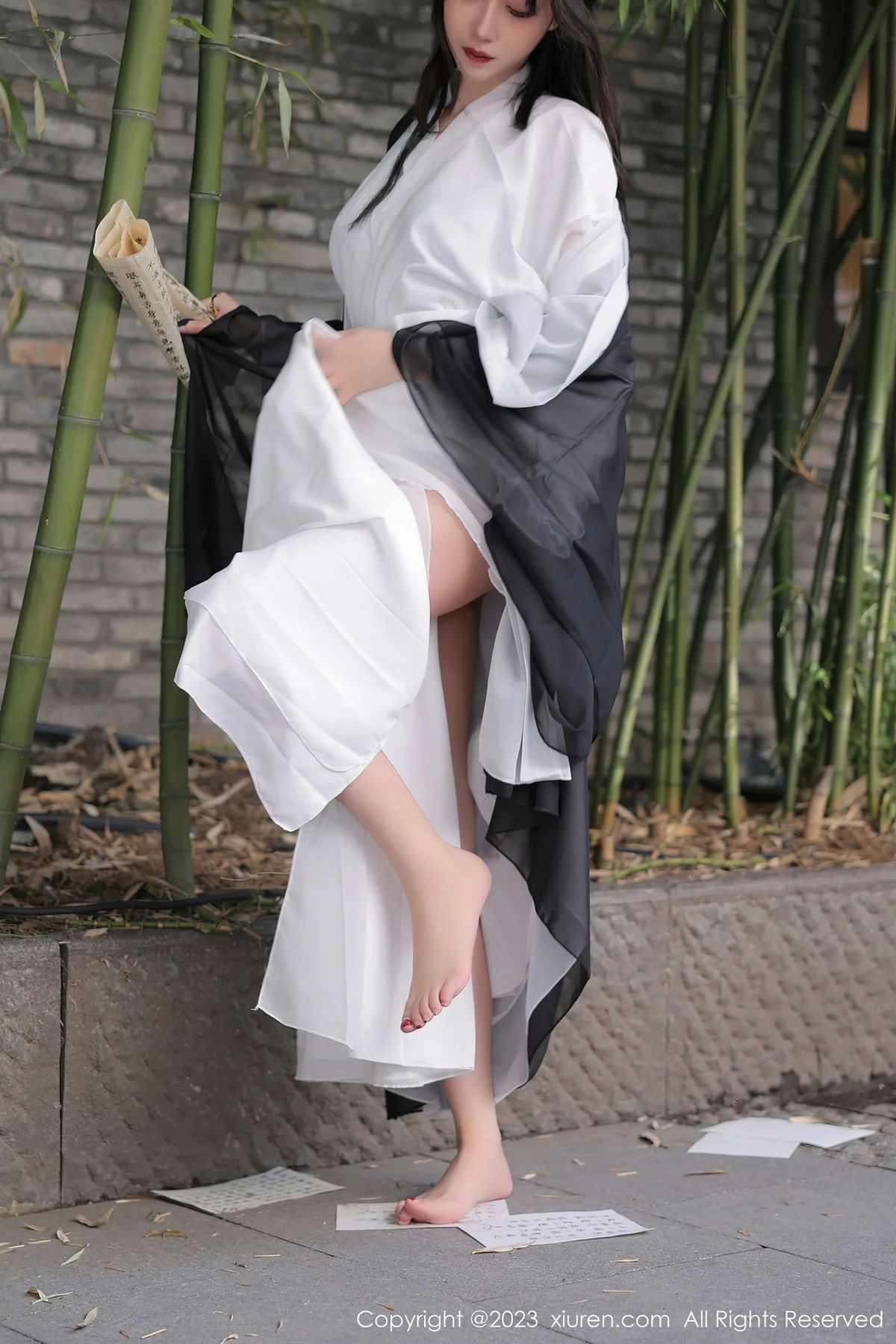 XiuRen 秀人 No.6094 玥儿玥er 白色古装服饰十月海南旅拍 - 8