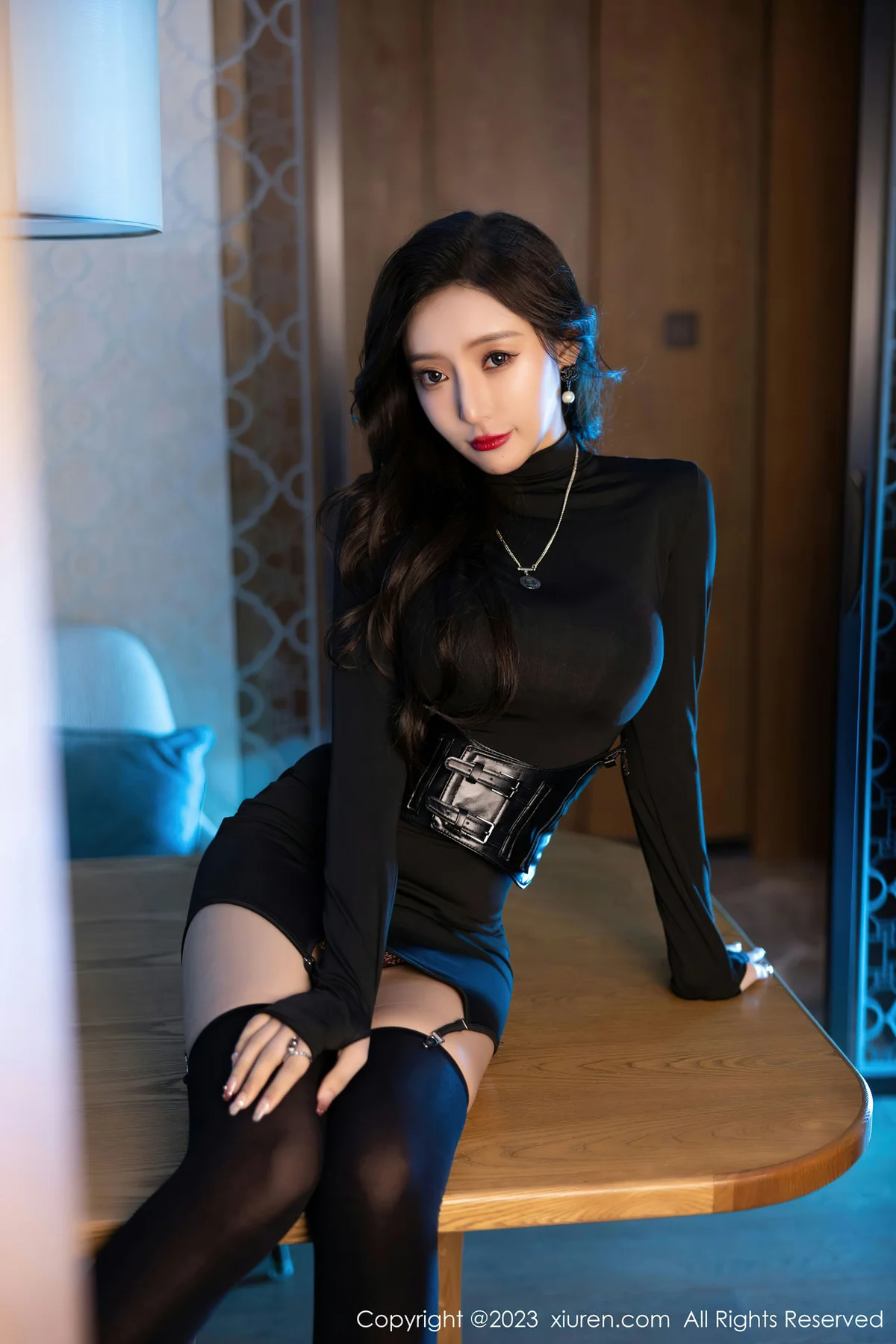 XiuRen 秀人 No.6099 王馨瑶yanni 暗红色蕾丝内衣性感写真 - 8