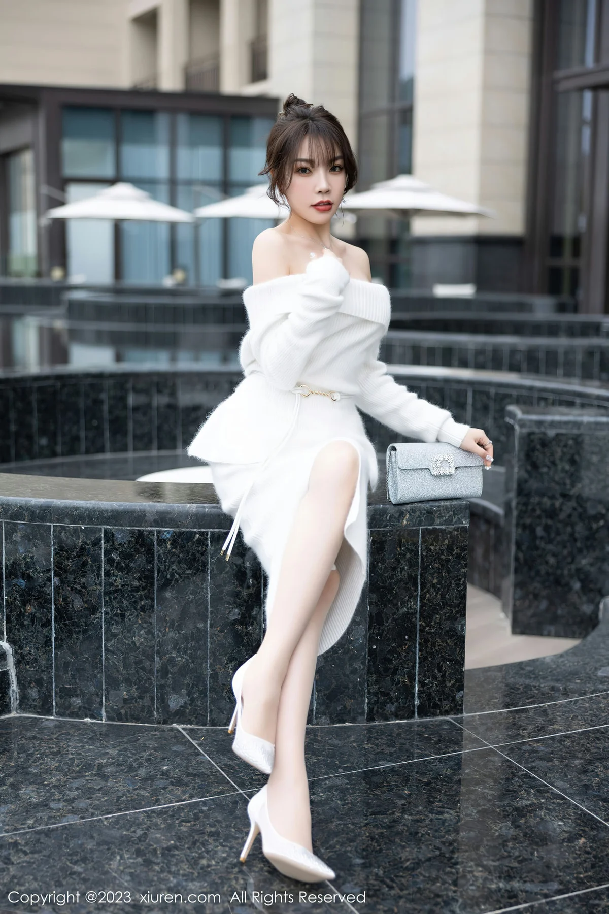 XiuRen 秀人 No.6132 徐莉芝Booty 白色蕾丝内衣性感写真 - 4