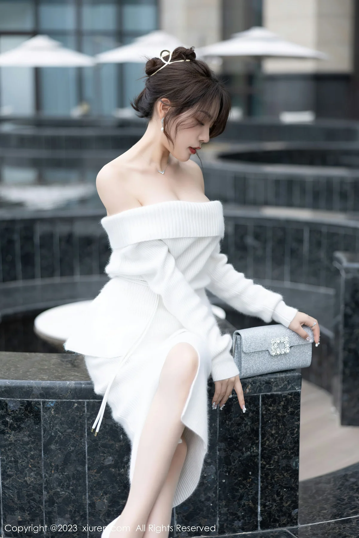 XiuRen 秀人 No.6132 徐莉芝Booty 白色蕾丝内衣性感写真 - 5