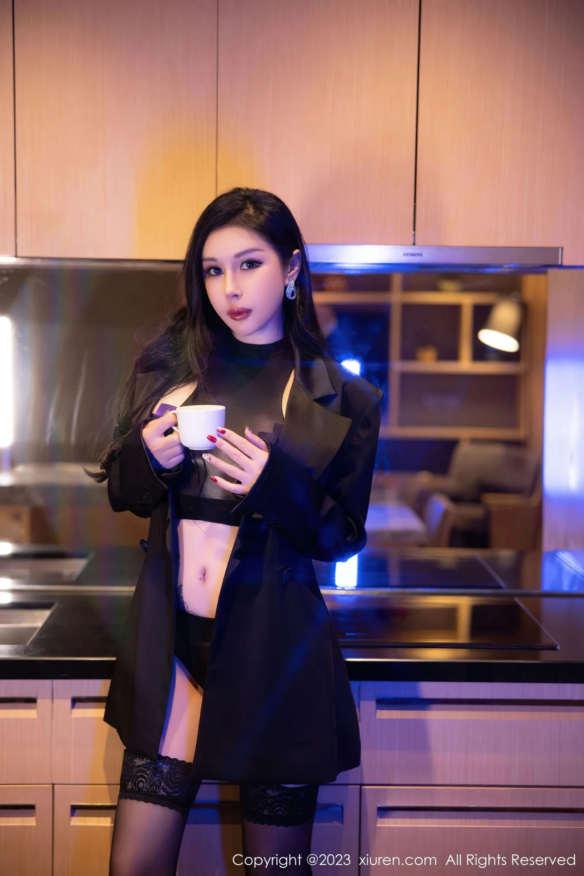 XiuRen 秀人 No.6143 田冰冰 黑色西服外衣写真 - 3