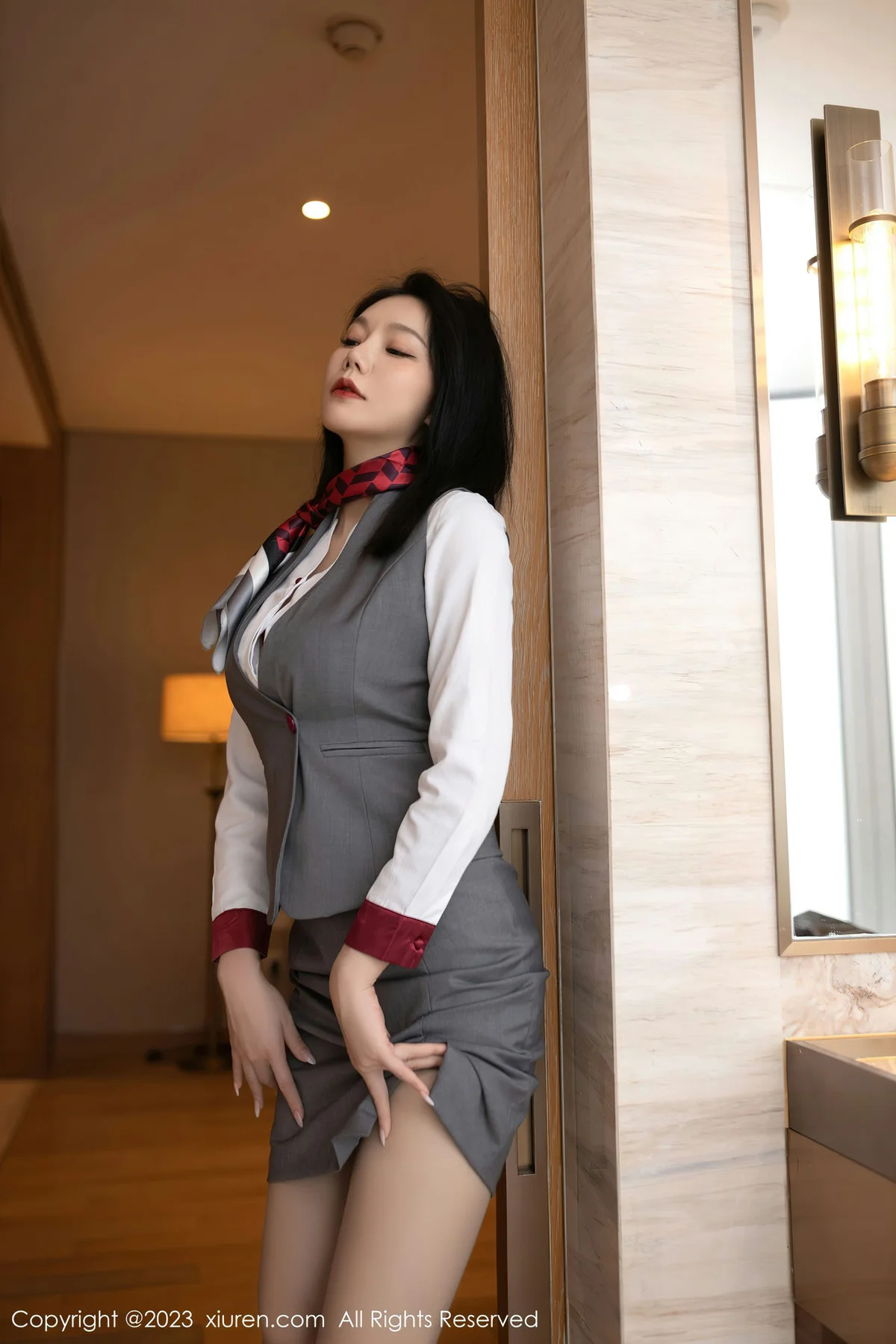 XiuRen 秀人 No.6148 安然anran 空姐角色扮演写真 - 3