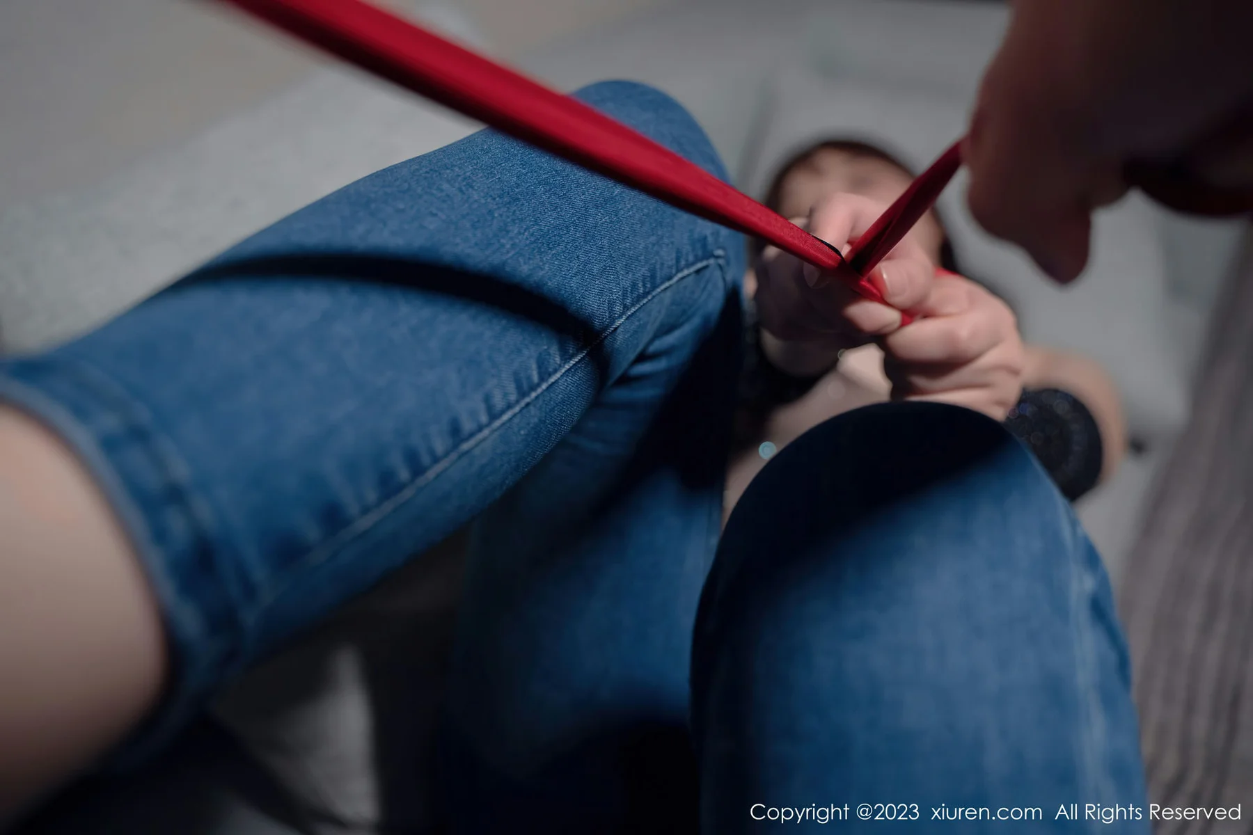 XiuRen 秀人 No.6159 Arude薇薇 黑色轻透网纱高开叉写真 - 1