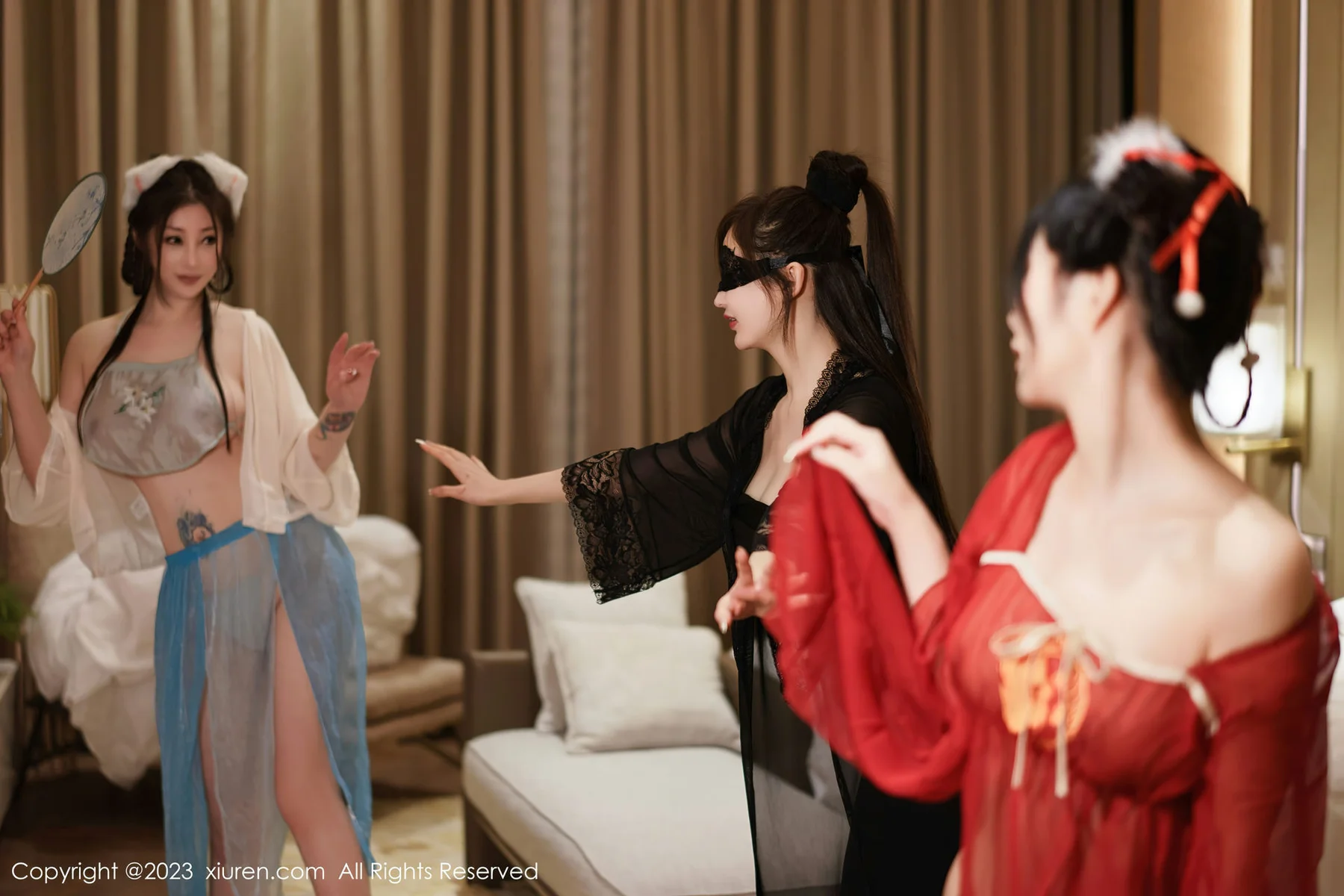 XiuRen 秀人 No.6170 妲己_Toxic、laura阿姣和Carol周妍希 三位性感女神模特合集 - 1