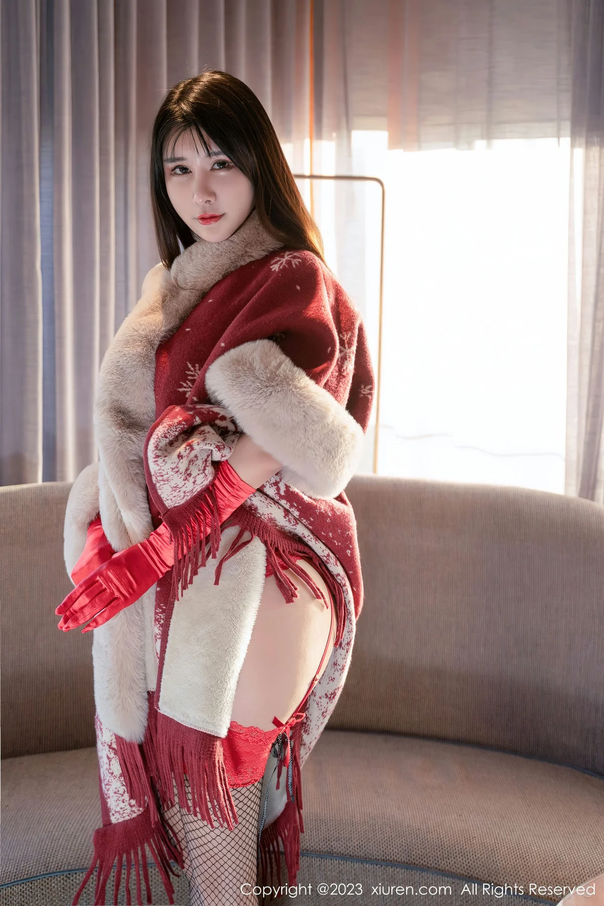 XiuRen 秀人 No.6188 夏沫沫 网袜红内衣 - 10