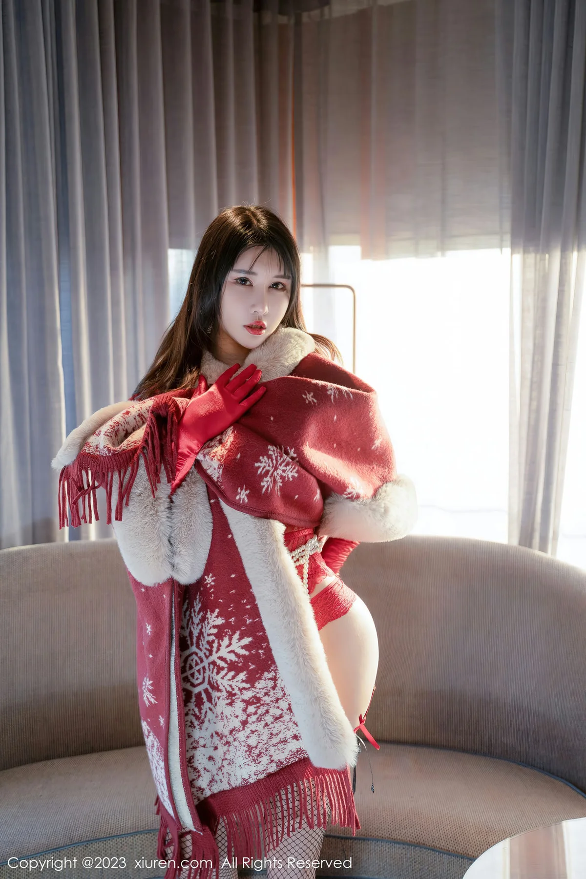 XiuRen 秀人 No.6188 夏沫沫 网袜红内衣 - 7