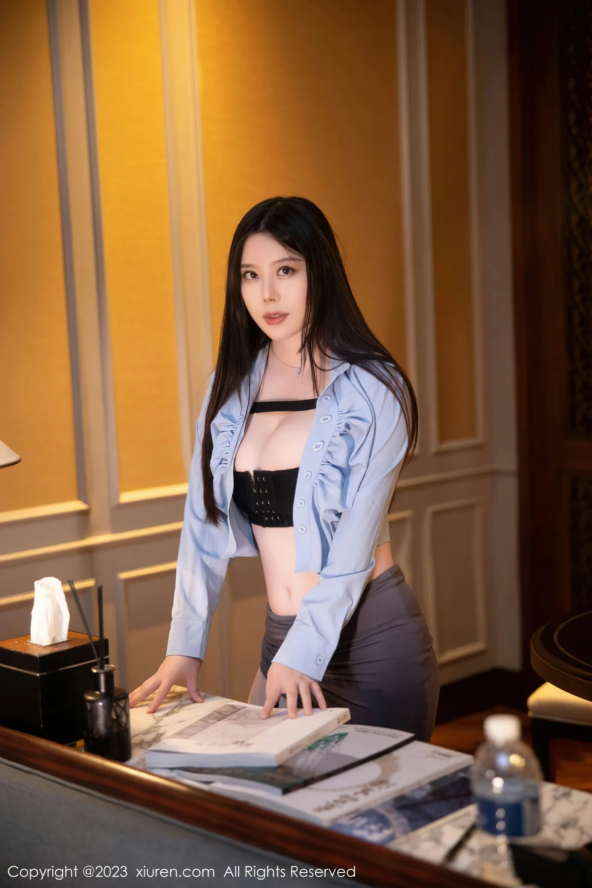 XiuRen 秀人 No.6196 白茹雪 魅惑黑丝性感写真 - 4