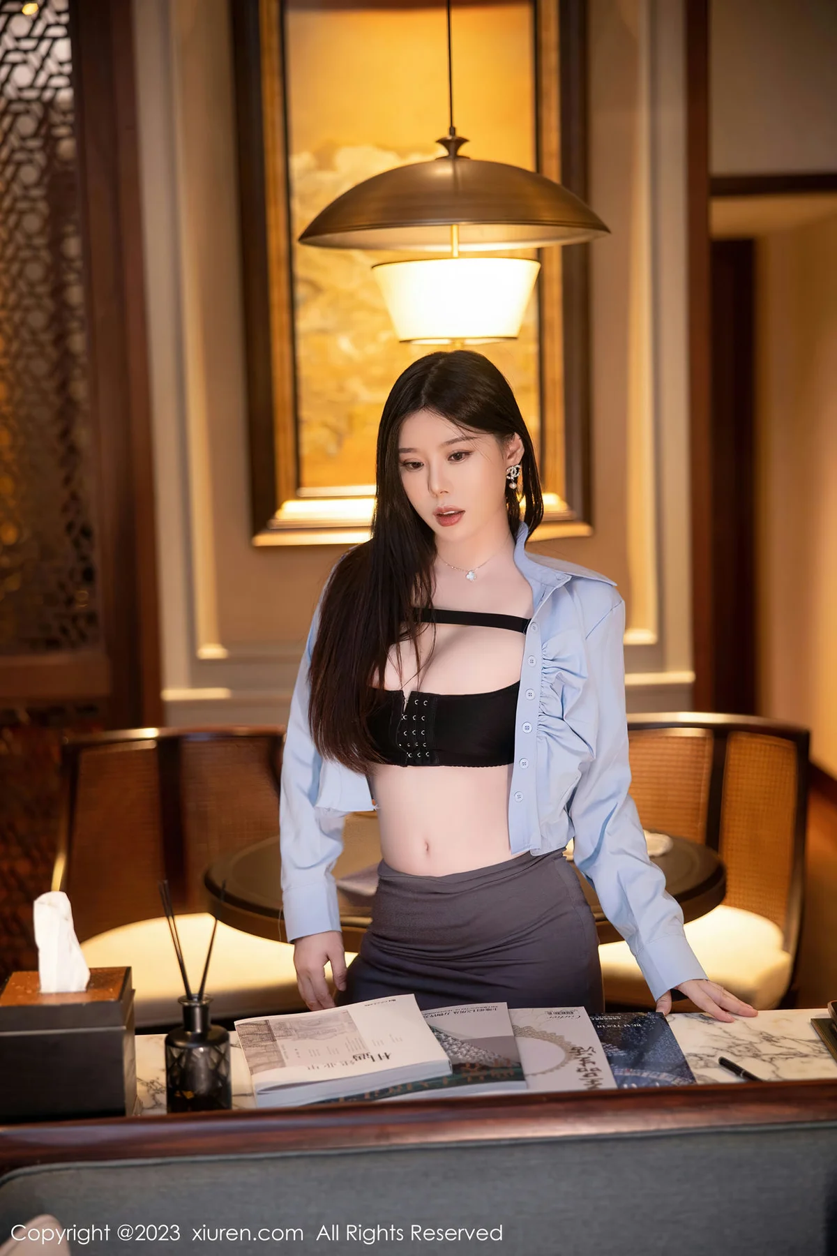 XiuRen 秀人 No.6196 白茹雪 魅惑黑丝性感写真 - 8