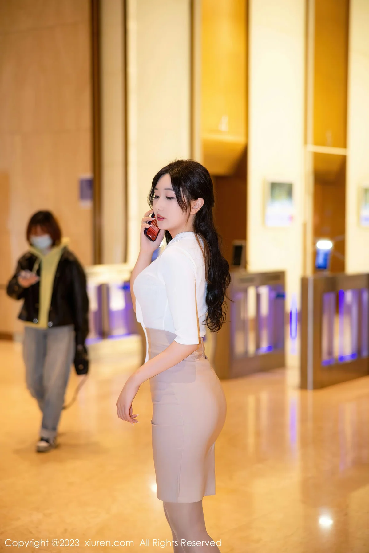 XiuRen 秀人 No.6207 江真真 白色Ol职业服写真 - 5