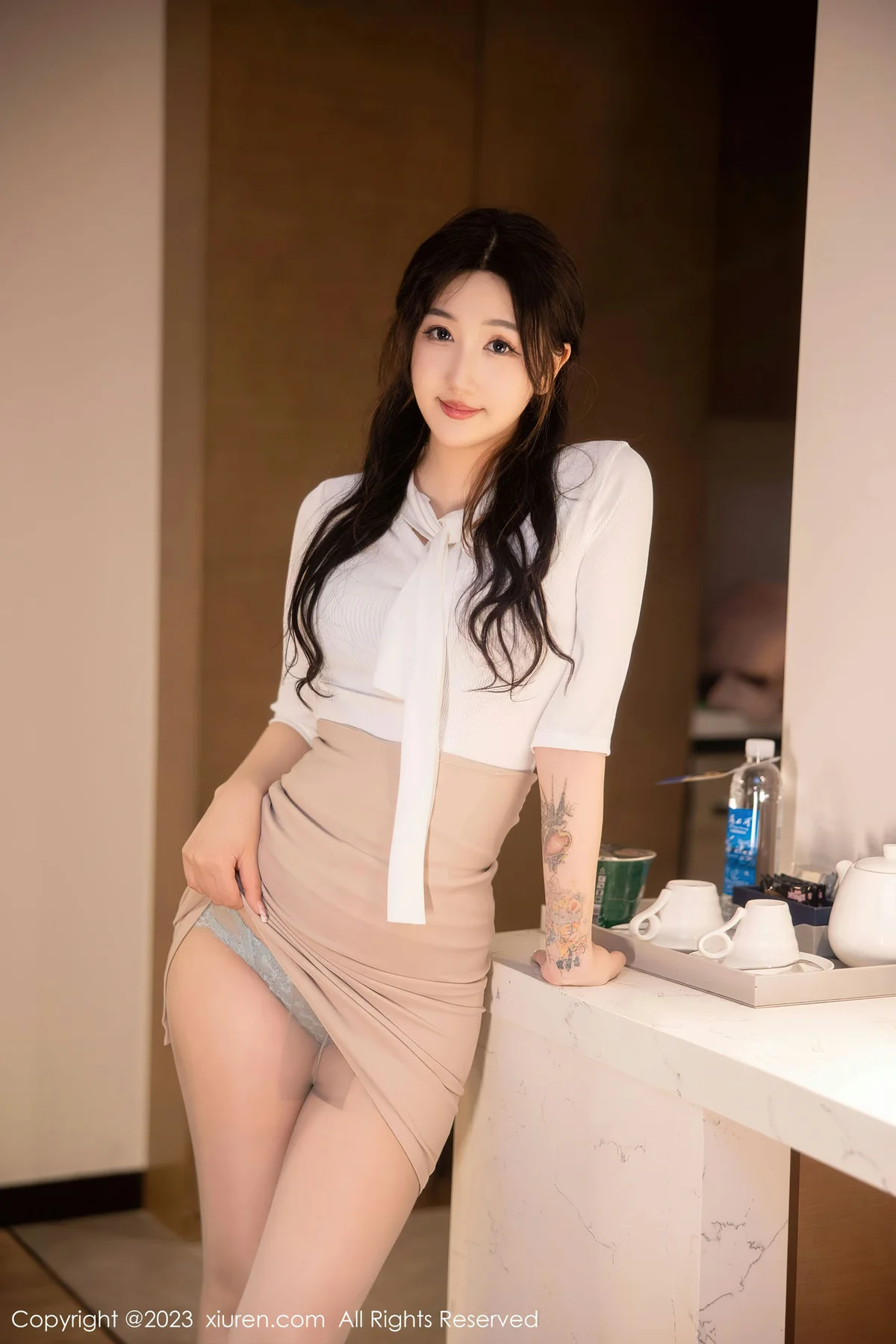 XiuRen 秀人 No.6207 江真真 白色Ol职业服写真 - 2