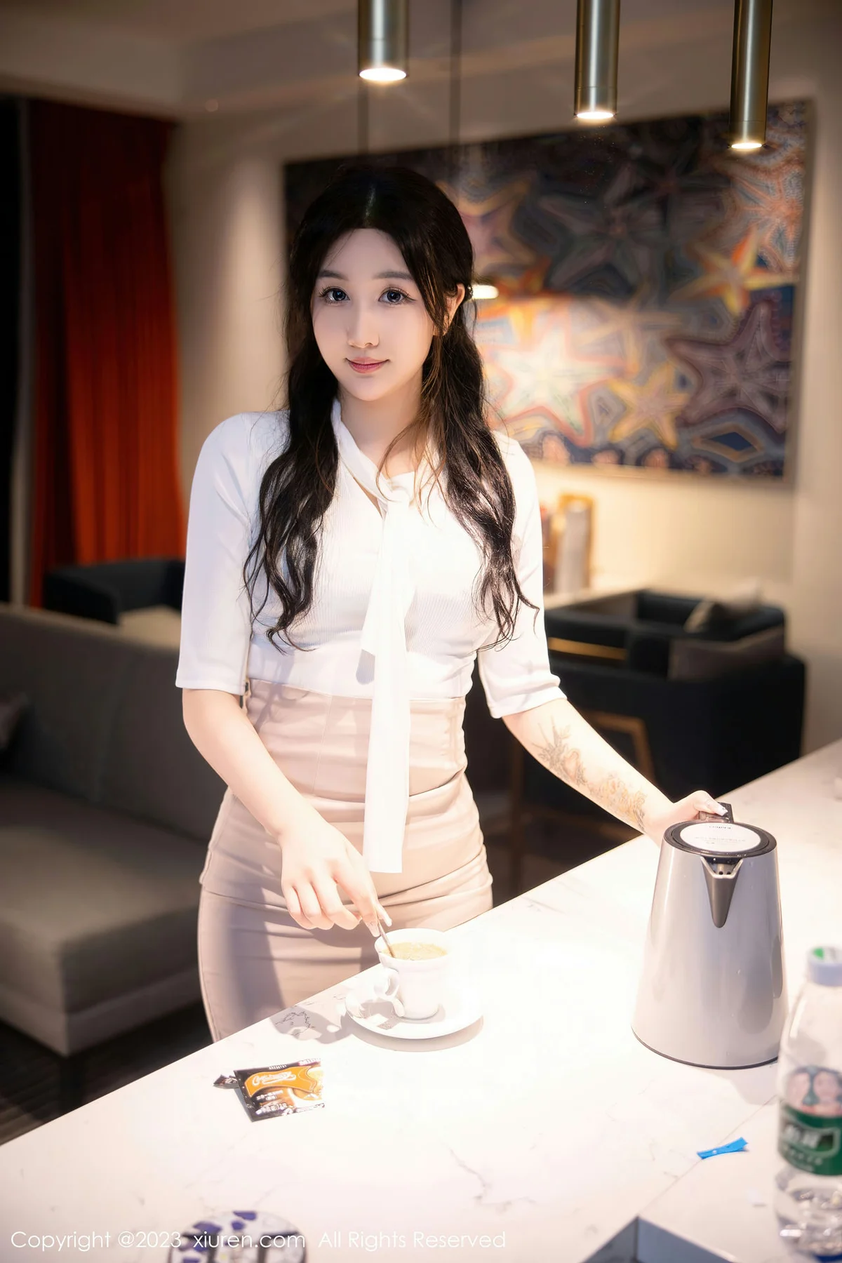 XiuRen 秀人 No.6207 江真真 白色Ol职业服写真 - 7