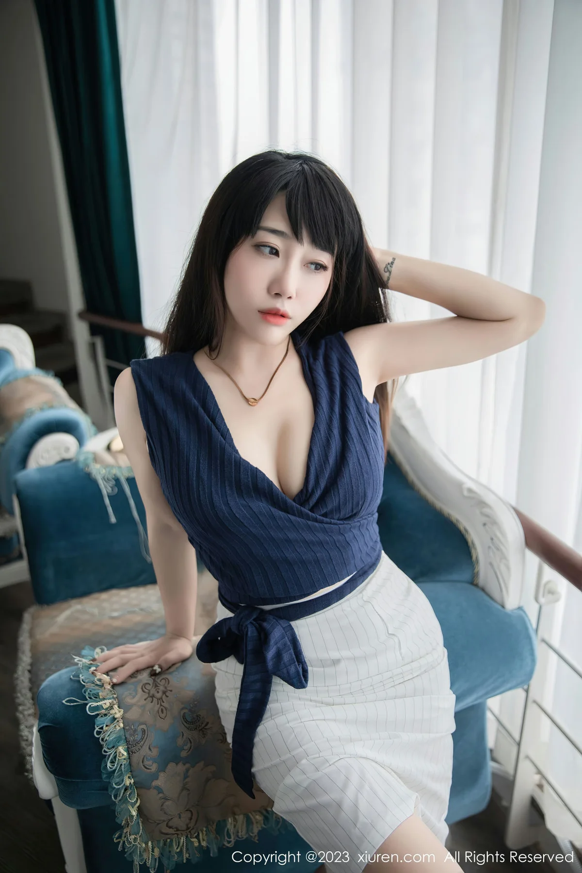 XiuRen 秀人 No.6272 严利娅Yuliya 性感魅惑黑丝写真 - 10