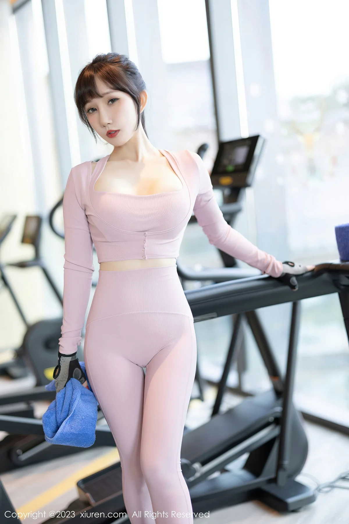 XiuRen 秀人 No.6291 波巧酱 粉色运动服饰海南岛旅拍 - 8