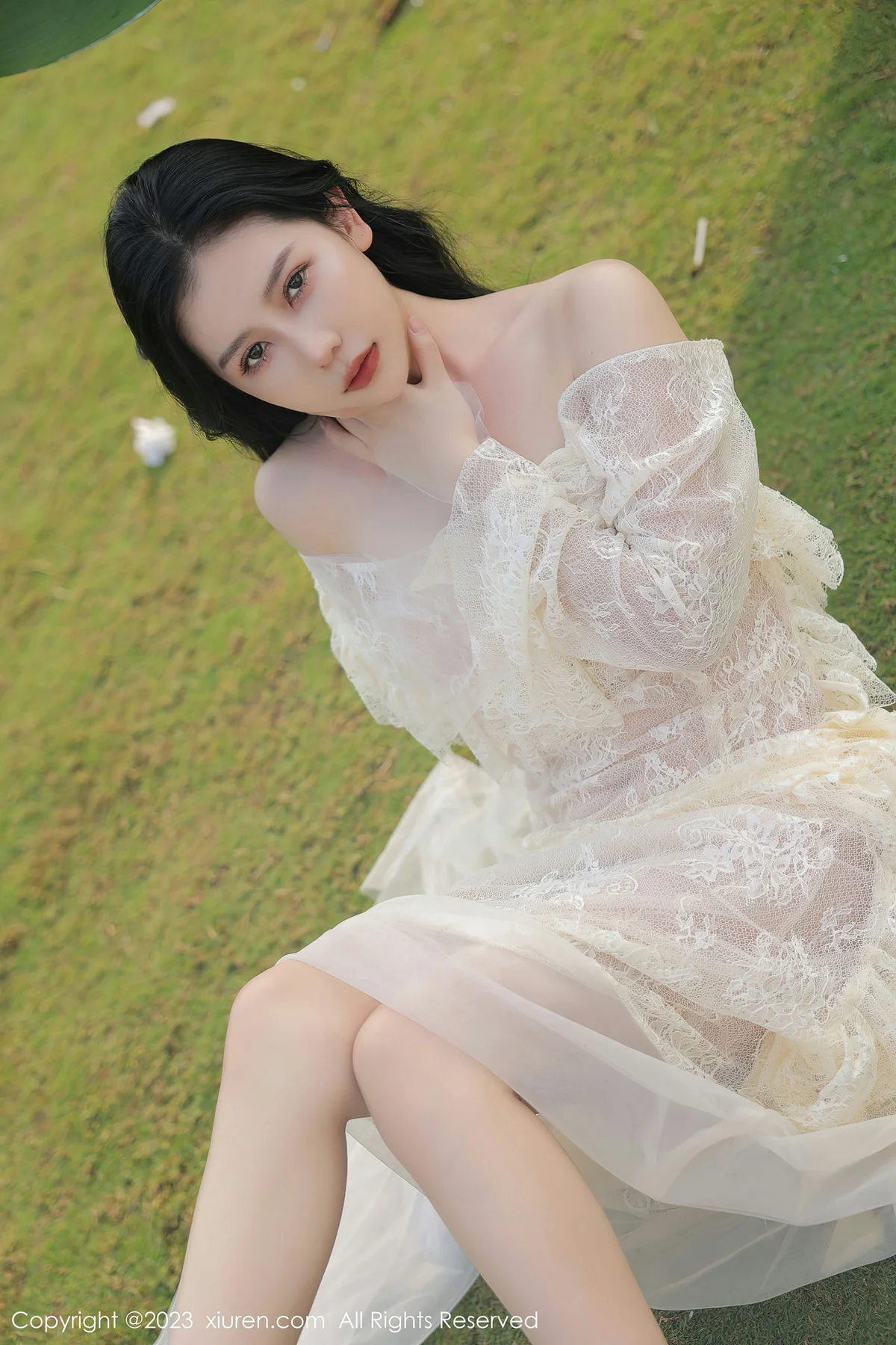 XiuRen 秀人 No.6303 尹甜甜 白色蕾丝婚纱海南旅拍 - 9
