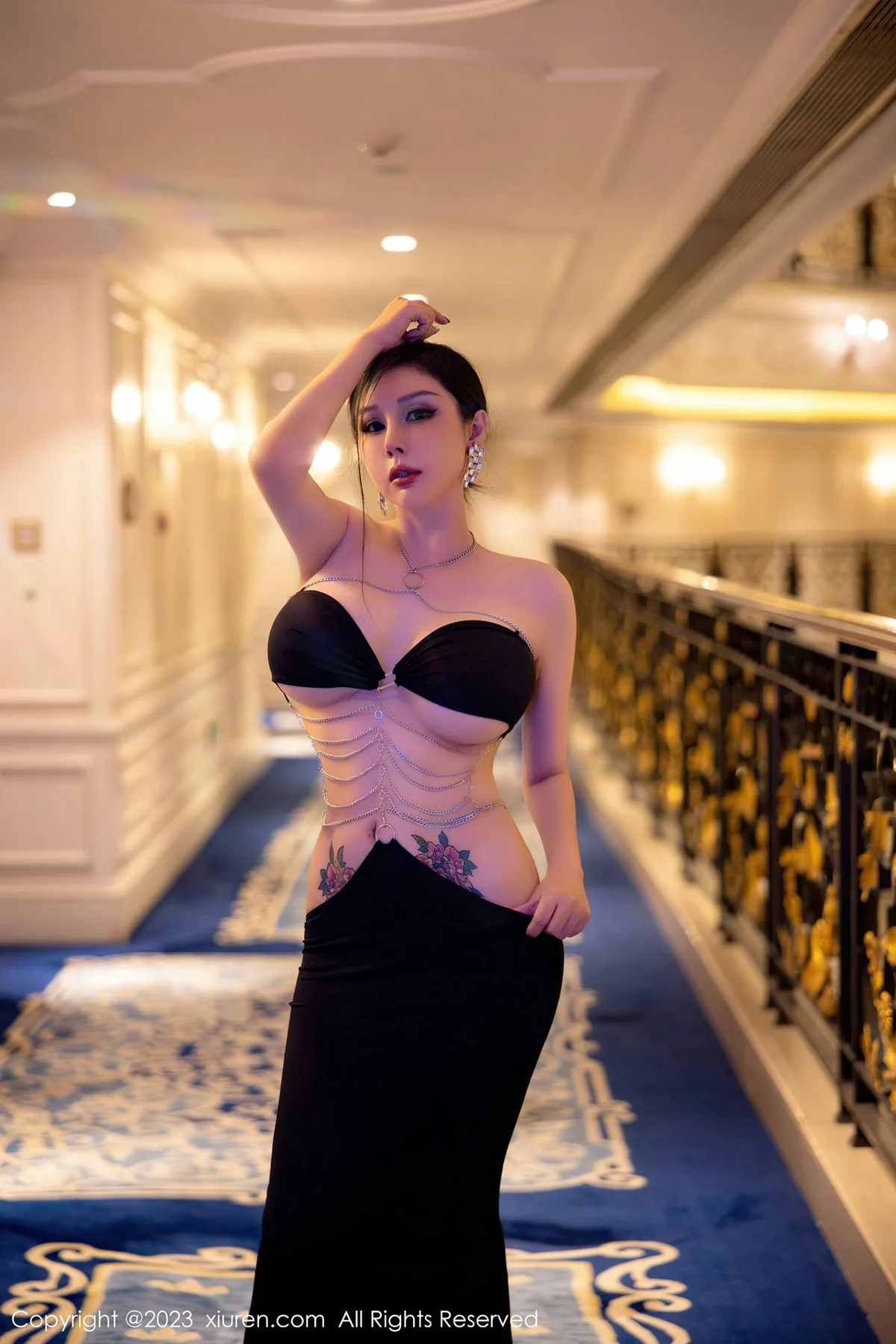 XiuRen 秀人 No.6304 田冰冰 黑色长裙性感写真 - 5