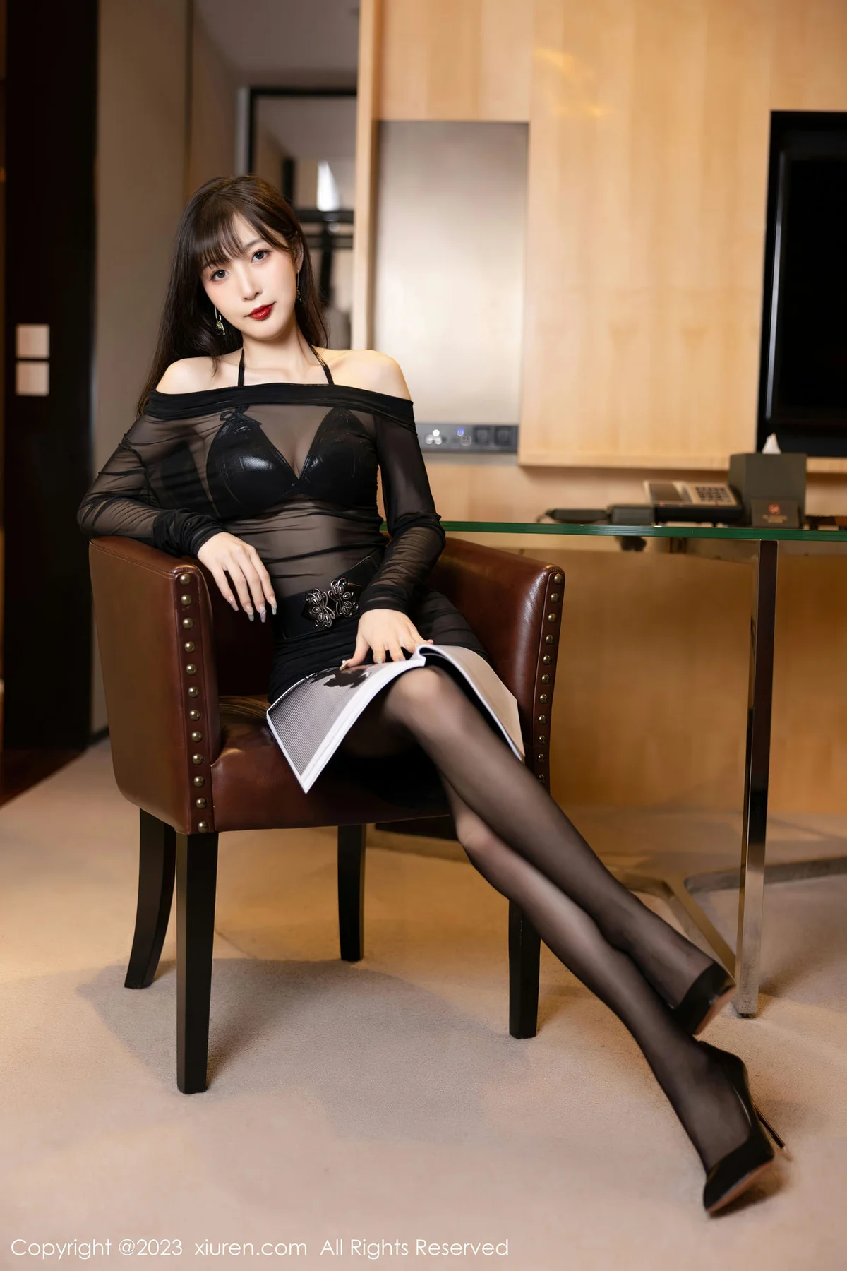 XiuRen 秀人 No.6307 林星阑 轻透网纱连衣短裙性感写真3 - 9