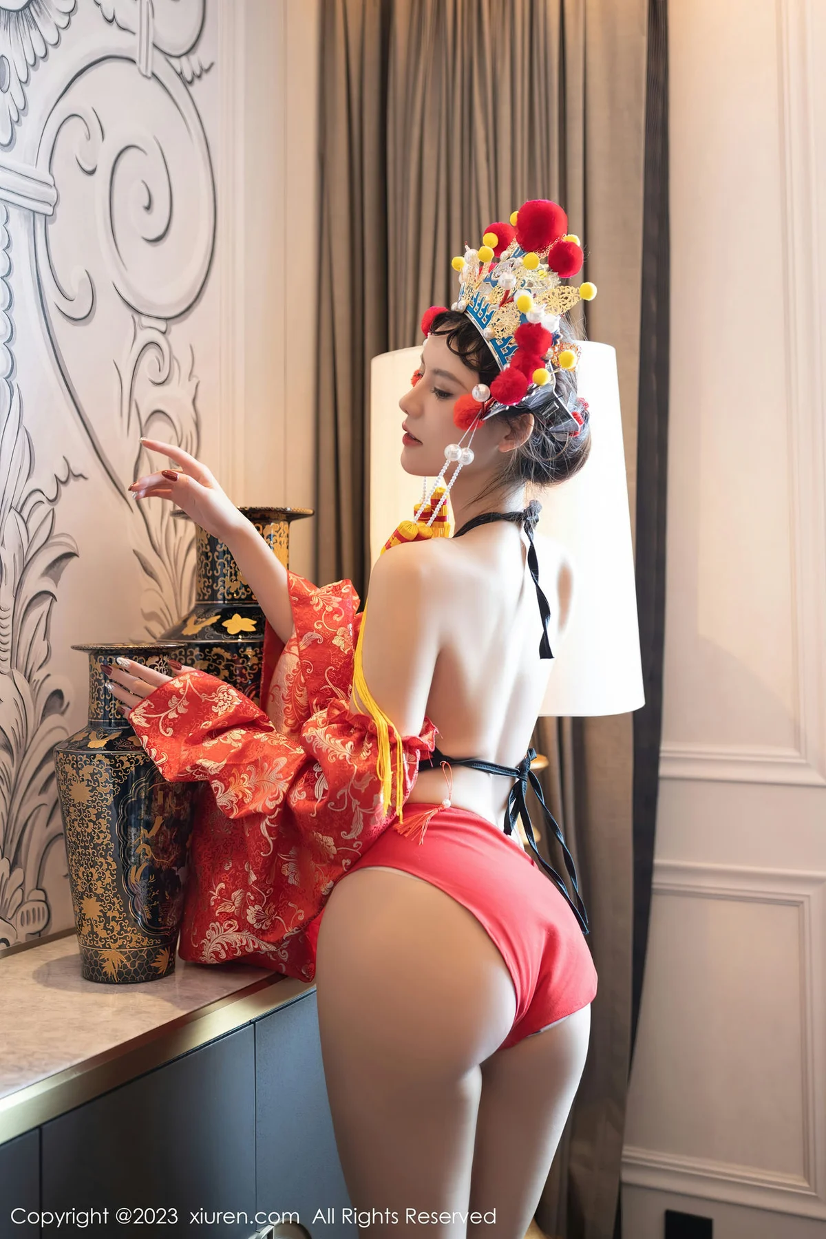 XiuRen 秀人 No.6308 就是阿朱啊 喜庆花嫁主题澳门旅拍111 - 3