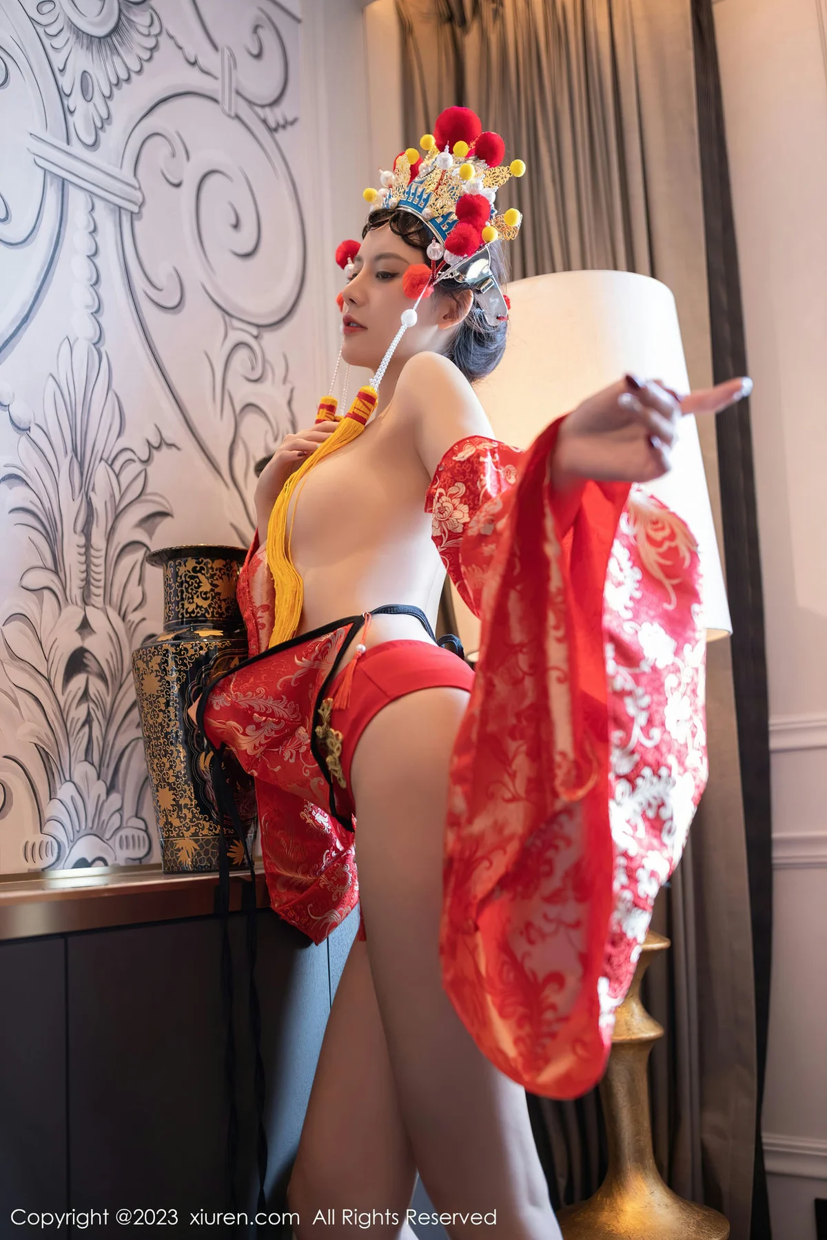 XiuRen 秀人 No.6308 就是阿朱啊 喜庆花嫁主题澳门旅拍111 - 6
