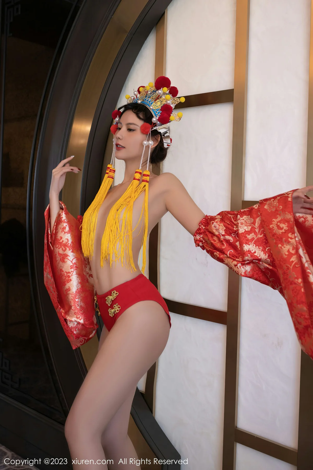 XiuRen 秀人 No.6308 就是阿朱啊 喜庆花嫁主题澳门旅拍111 - 8