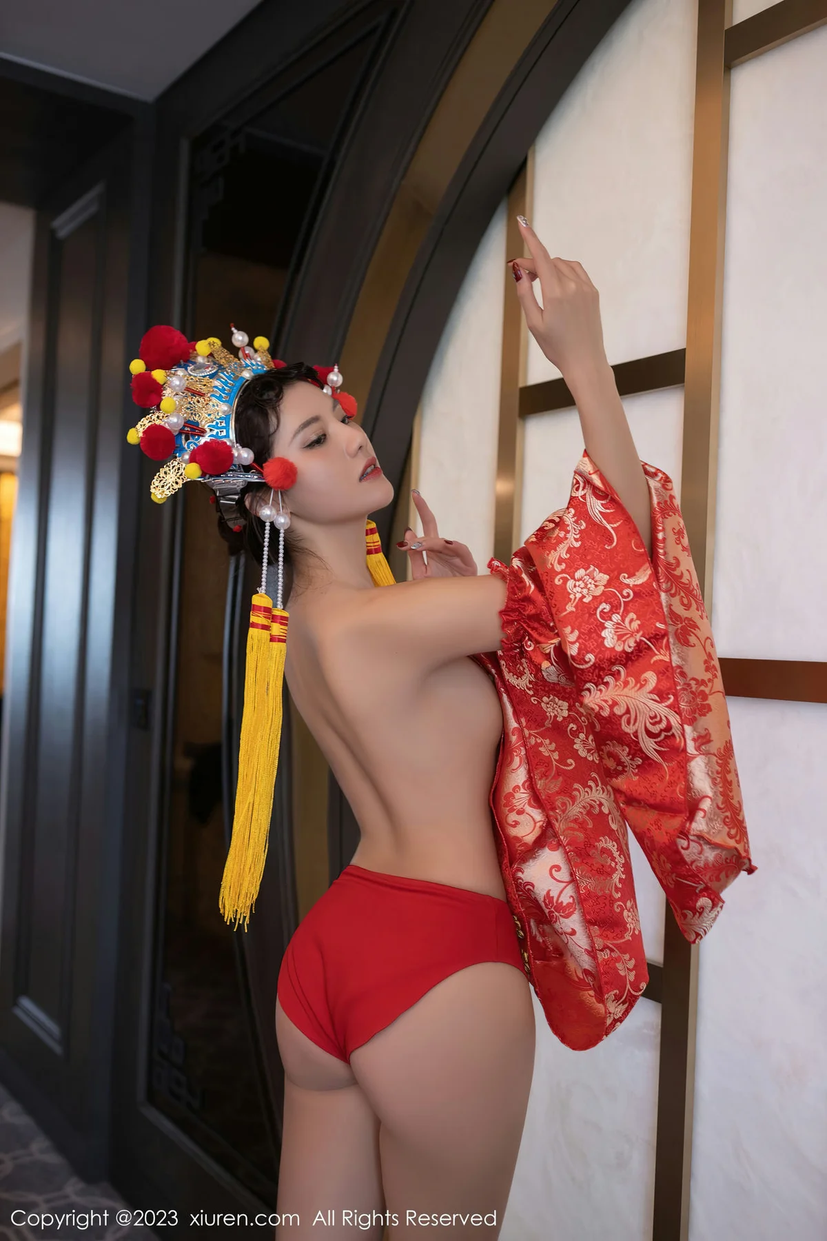XiuRen 秀人 No.6308 就是阿朱啊 喜庆花嫁主题澳门旅拍111 - 10